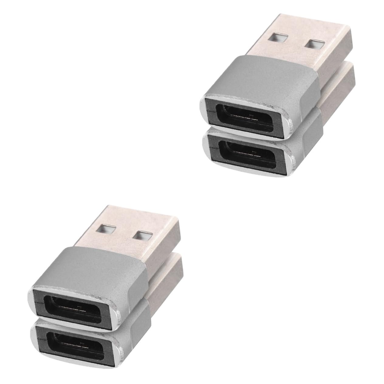 2-Pack USB C to USB Adapter, USB Type-C to USB 3.0 Converter, Aluminum Alloy USB-C Female to USB Male Adapter for Smartphones, Laptops, Tablets - Perfect for Data Transfer & Charging