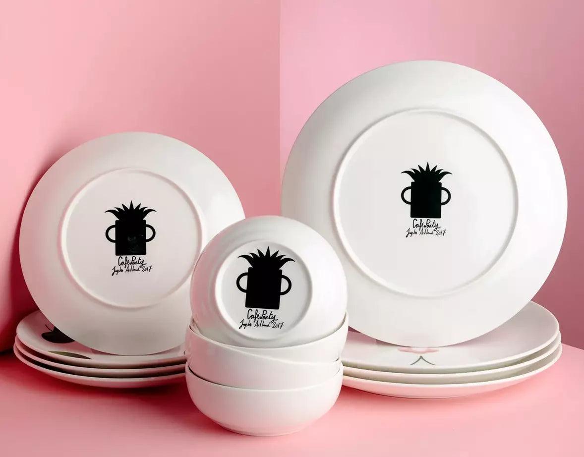 Nicolas Party Cafe Dinner Set - 12-Piece Porcelain Tableware for Elegant Dining, Tea Parties & Home Decor | Perfect for Weddings, Anniversaries & Special Occasions