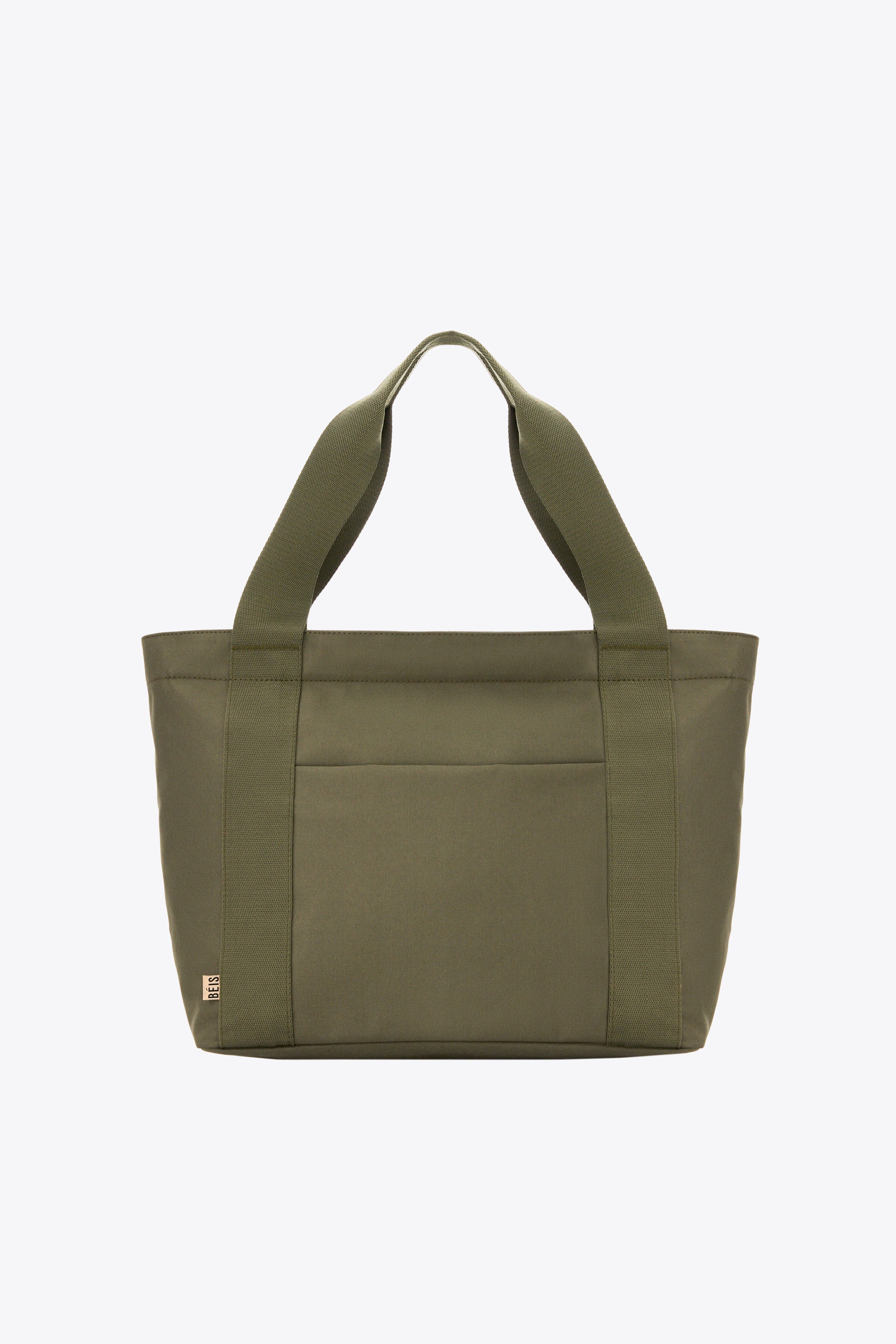 The BÉISics Tote Bag in Olive Green - Stylish & Spacious Carryall for Work, Travel & Everyday Use