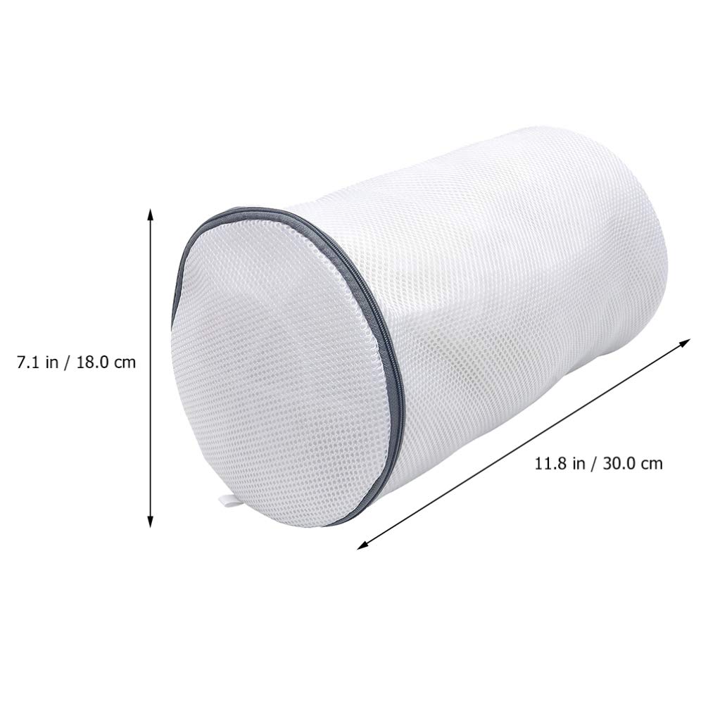 SOLUSTRE 2-Pack Mesh Shoe Bags for Travel - Breathable Zippered Laundry Organizer for Sneakers, Slippers & Clothes - Machine Washable White Polyester Storage Pouches - Perfect for Gym, College Dorm & Vacation Packing