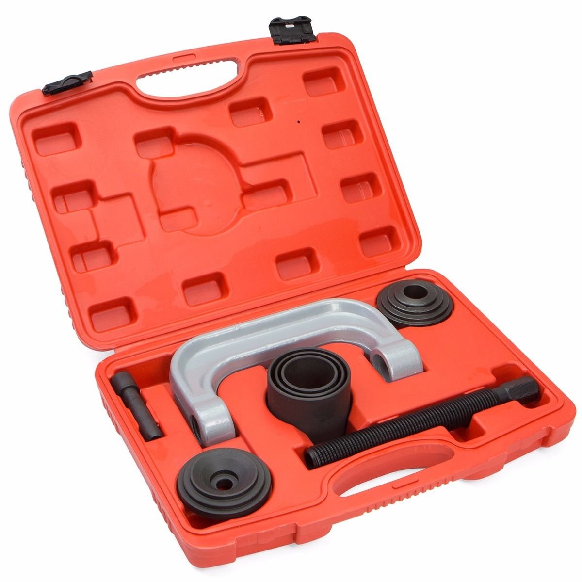3 in 1 Ball Joint U-Joint C-Frame Press Service Kit with 4 Truck Brake Anchor Pins & Storage Case - Heavy Duty Auto Repair Tool for Trucks, SUVs & Off-Road Vehicles - Perfect for DIY Mechanics & Professional Garage Use