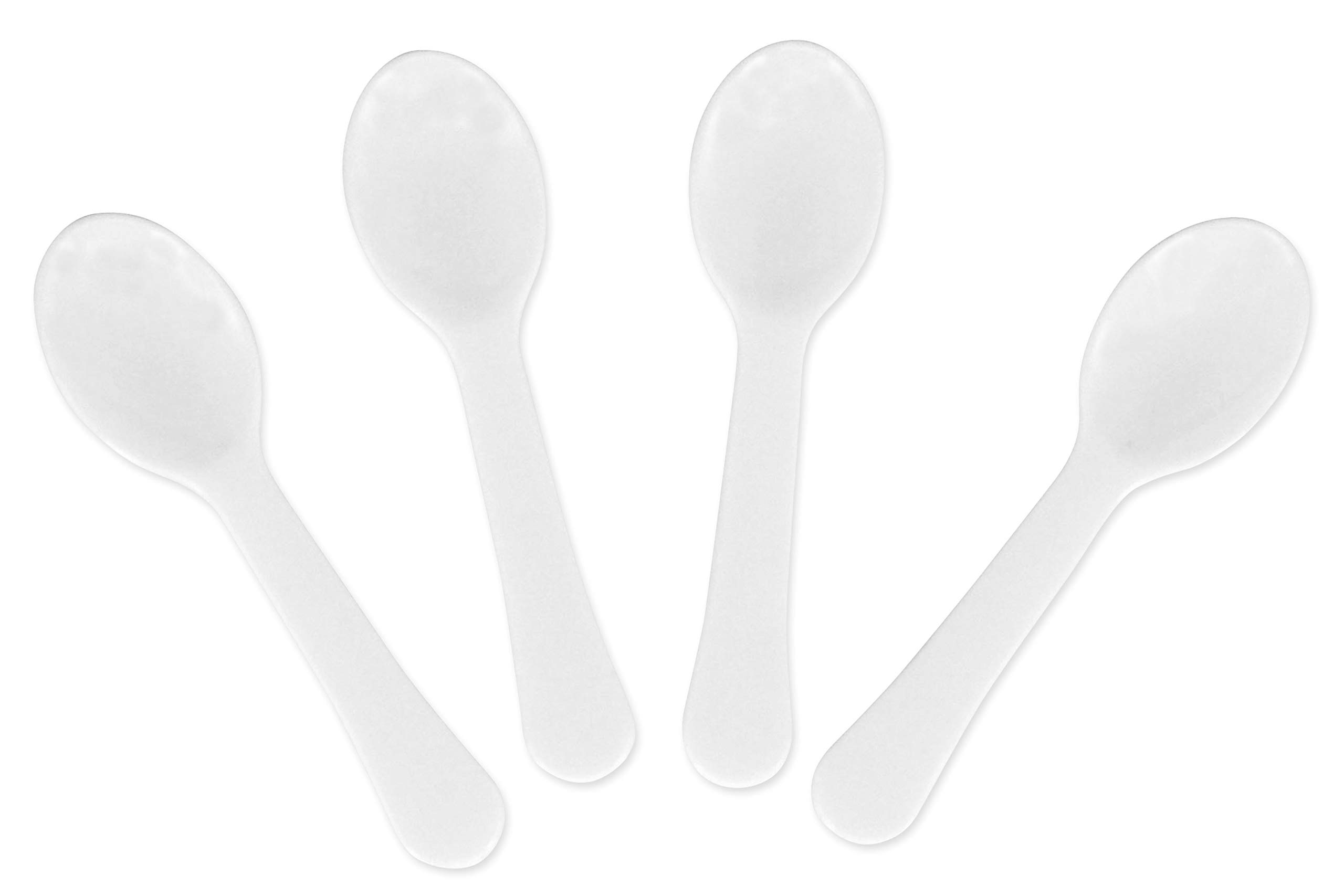 Gmark 200-Piece 3-Inch Plastic Mini Tasting Spoons - White Dessert Spoons for Ice Cream, Sampling, Parties & Catering (1 Box Set, GM1002I) - Perfect for Restaurants, Bakeries, Events & Home Use