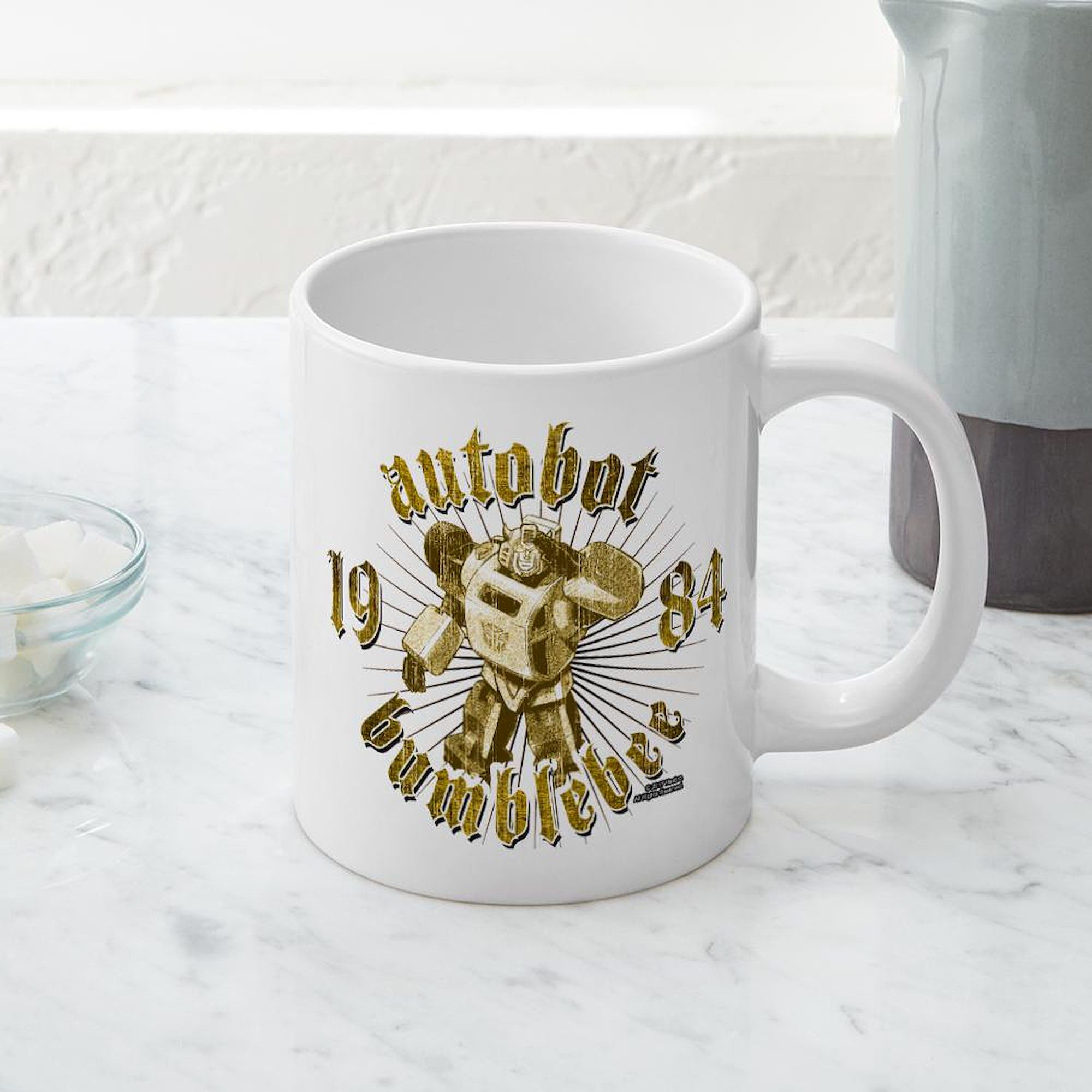 Bumblebee Autobot 20 oz Ceramic Coffee Mug - Transformers Themed Large Coffee Cup for Office, Home & Gifts | CafePress Mega Mug for Tea & Hot Beverages