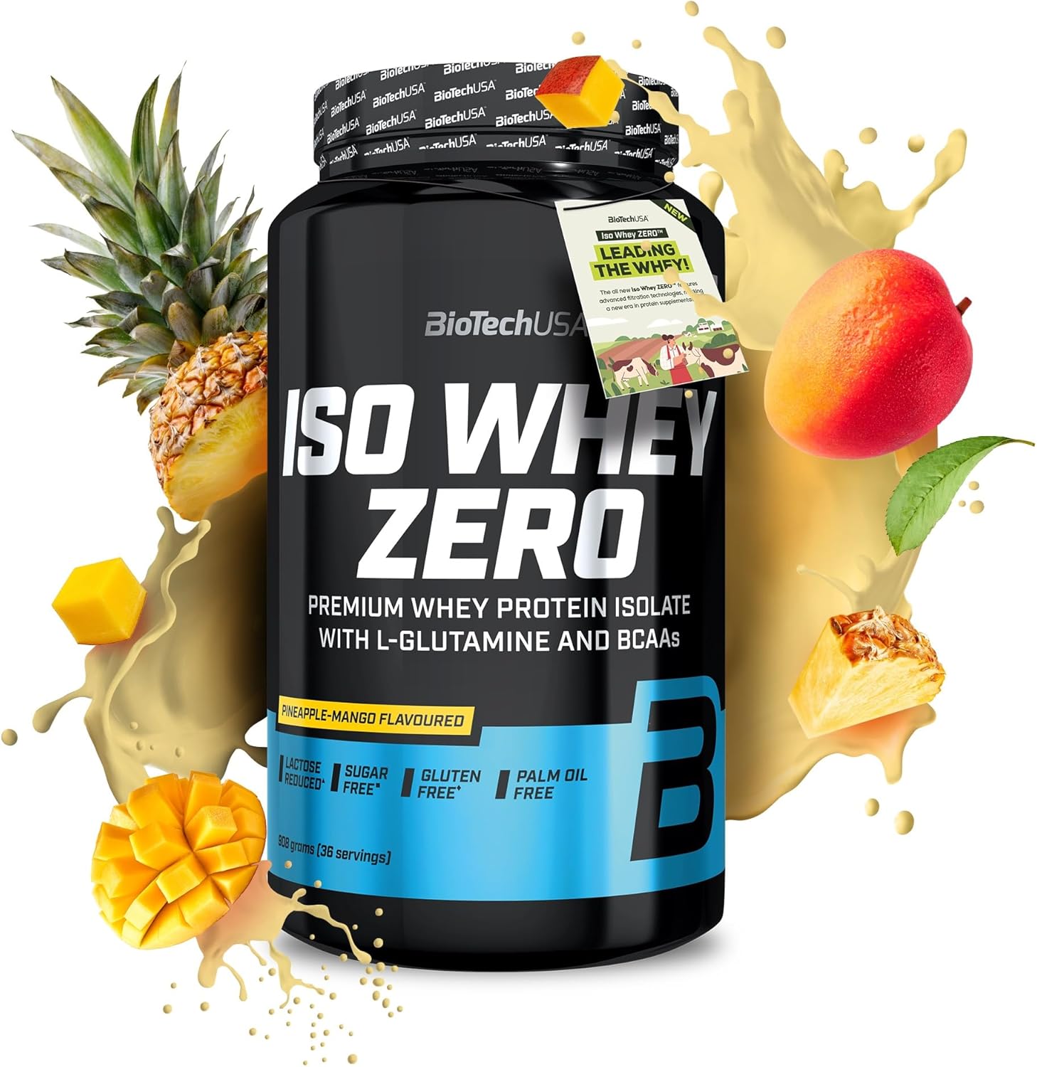BioTechUSA Iso Whey Zero 908g - Premium Zero Carb Whey Protein Powder for Muscle Recovery & Growth - Ideal for Post-Workout, Gym & Fitness Enthusiasts