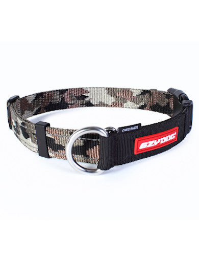 EzyDog Checkmate Camouflage Dog Collar - Adjustable & Durable (4 Sizes) for Medium to Large Dogs - Perfect for Hiking, Camping & Outdoor Adventures