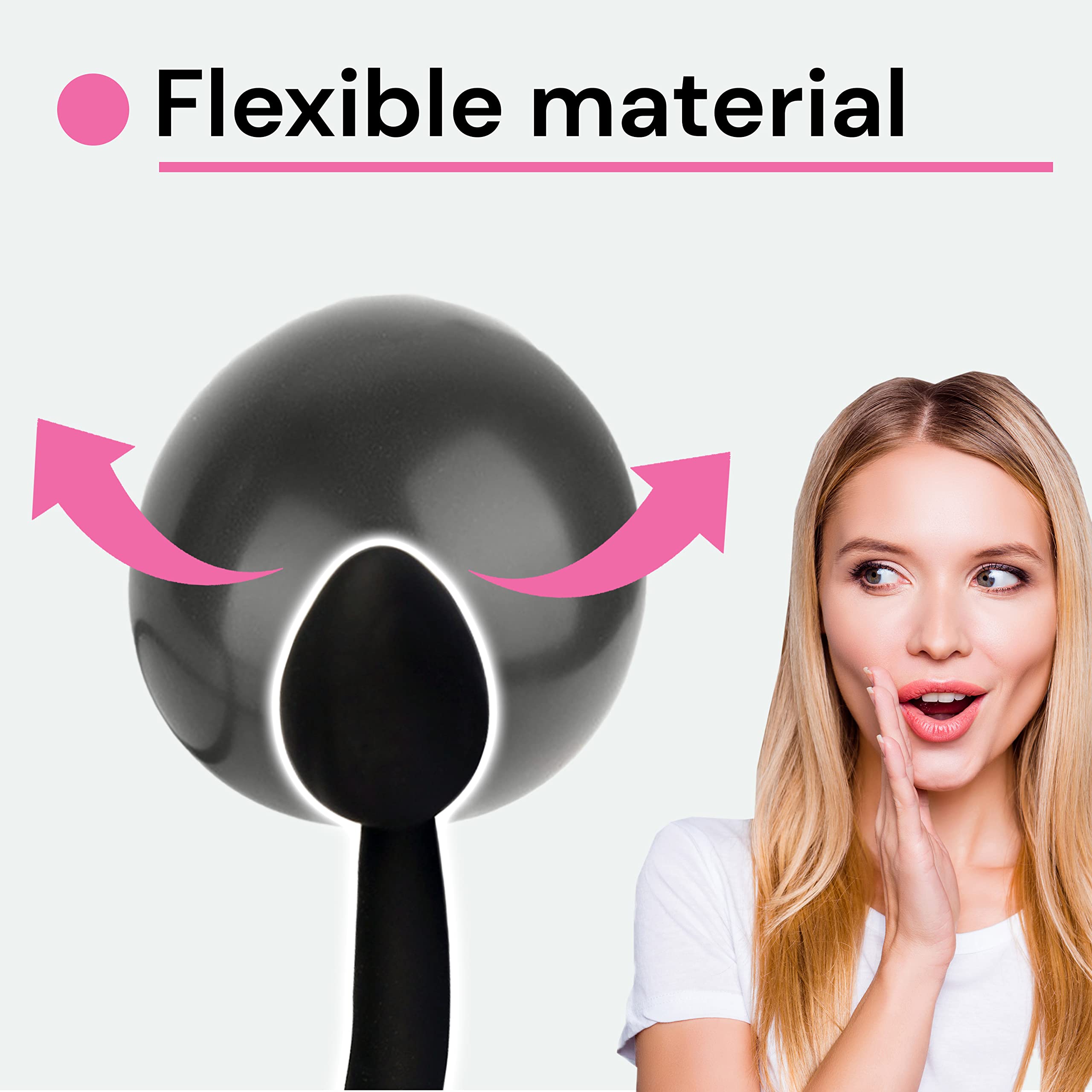 Inflatable Anal Plug with Metal Ball Pump ⌀4.5cm - Beginner Butt Plug for Women & Men - Black ABS+Silicone Prostate Massager - Sex Toy for Couples & Solo Play - Perfect for Beginners & Anal Training