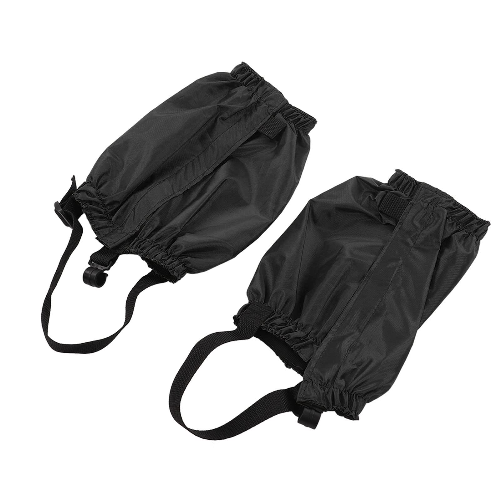 Durable Hiking Leg Gaiters - Breathable Windproof Polyester Leg Covers for Outdoor Activities - Perfect for Hiking, Climbing, Fishing & Hunting (Black)