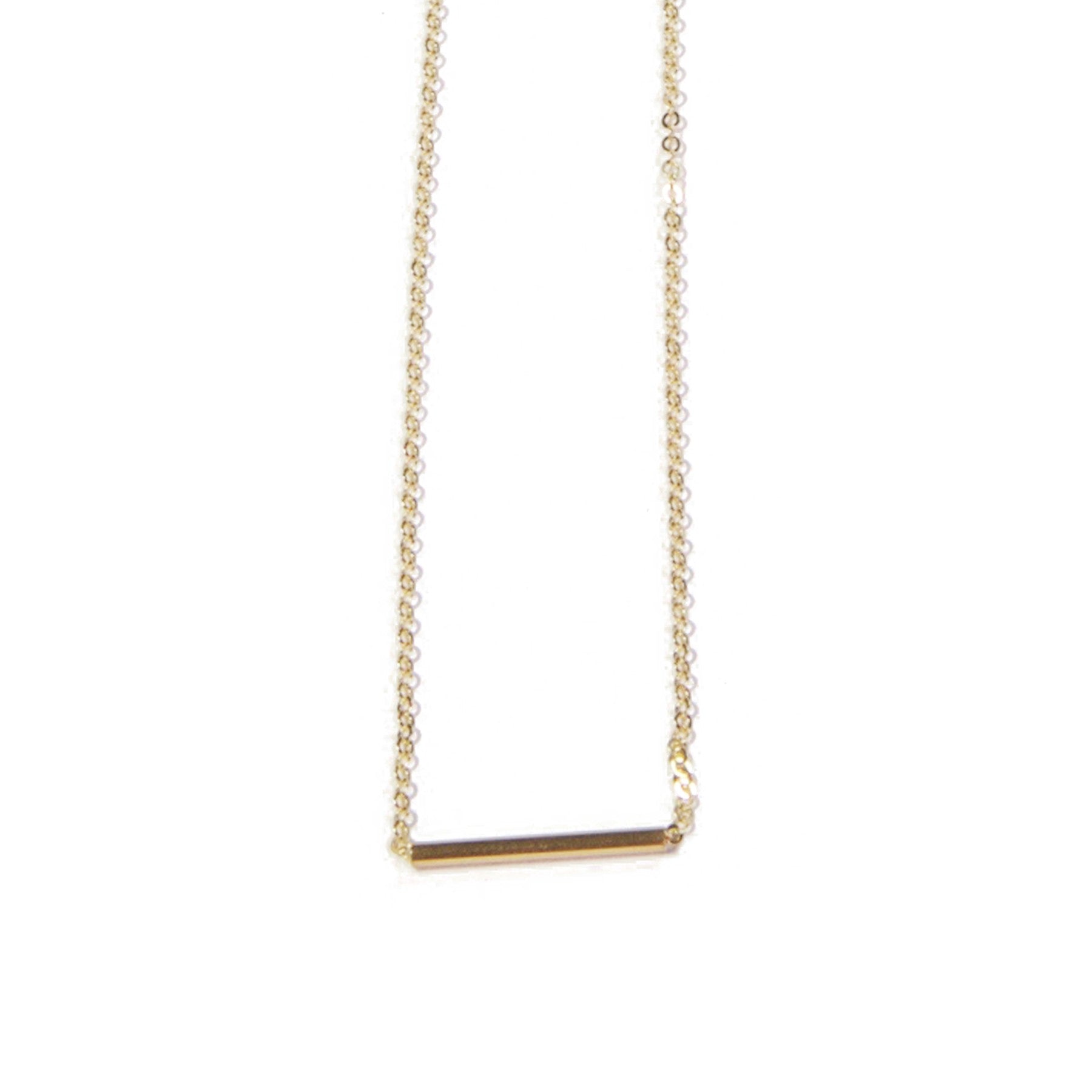Elegant Tube Bar Necklace for Women - Minimalist Gold Pendant Chain - Perfect for Everyday Wear, Office & Date Night