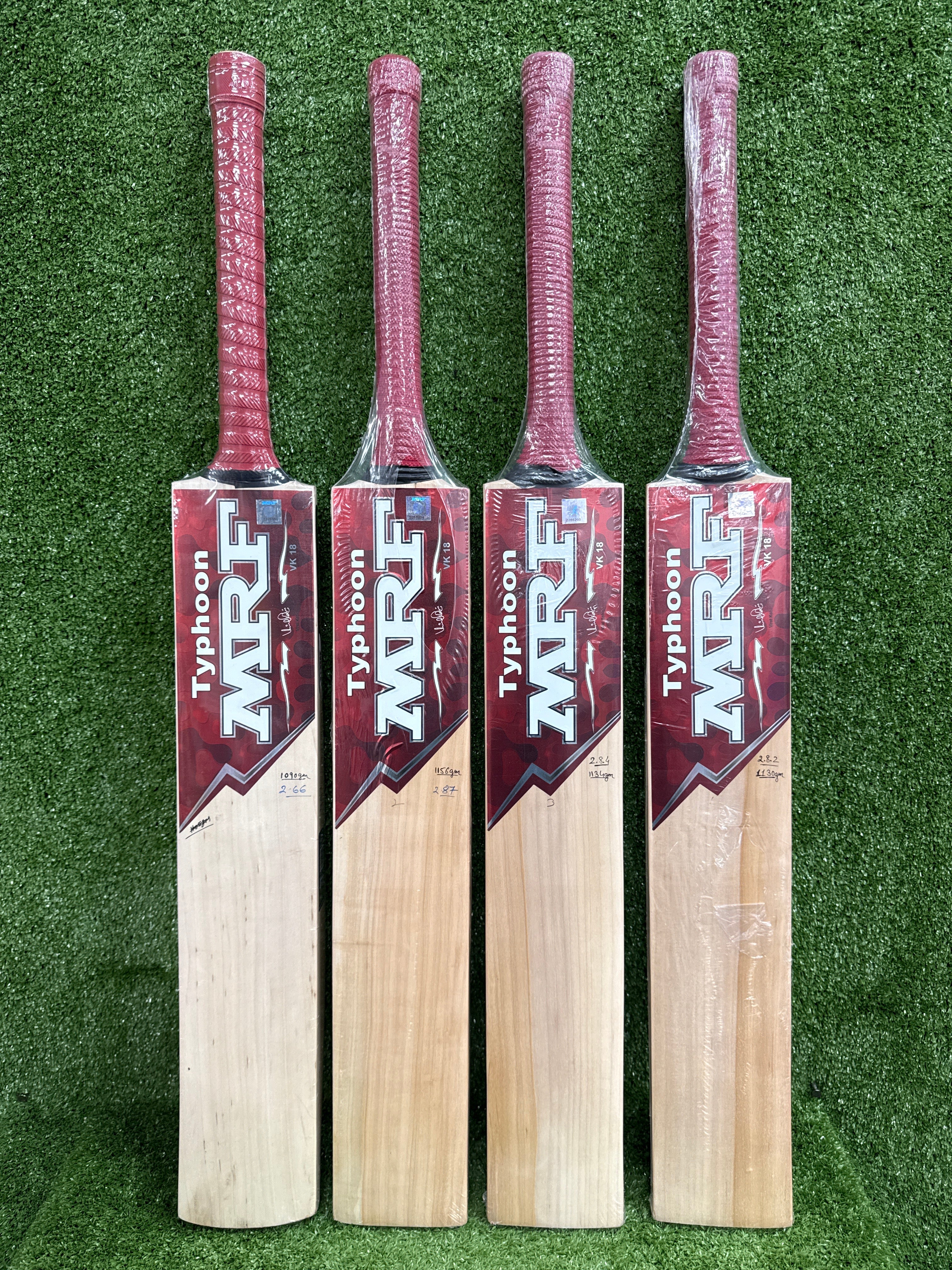 MRF Typhoon Kashmir Willow Cricket Bat - Lightweight & Durable for Practice & Matches - Perfect for Cricket Training & Competitive Play