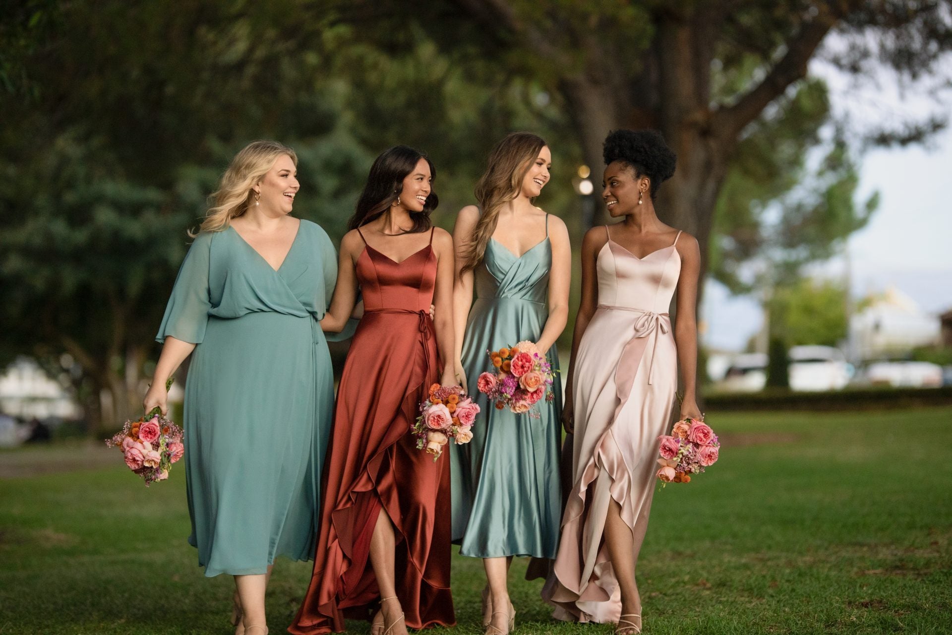Chaya Tea Length Chiffon Dress - Elegant Flowy Midi Dress for Women | Perfect for Afternoon Tea, Garden Parties & Special Occasions