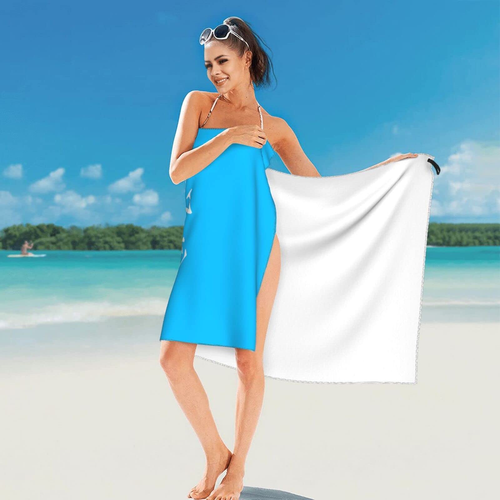 Customizable Sand-Proof Beach Towels - Quick Dry, Packable & Lightweight for Travel, Pool, Yoga & Outdoor Activities