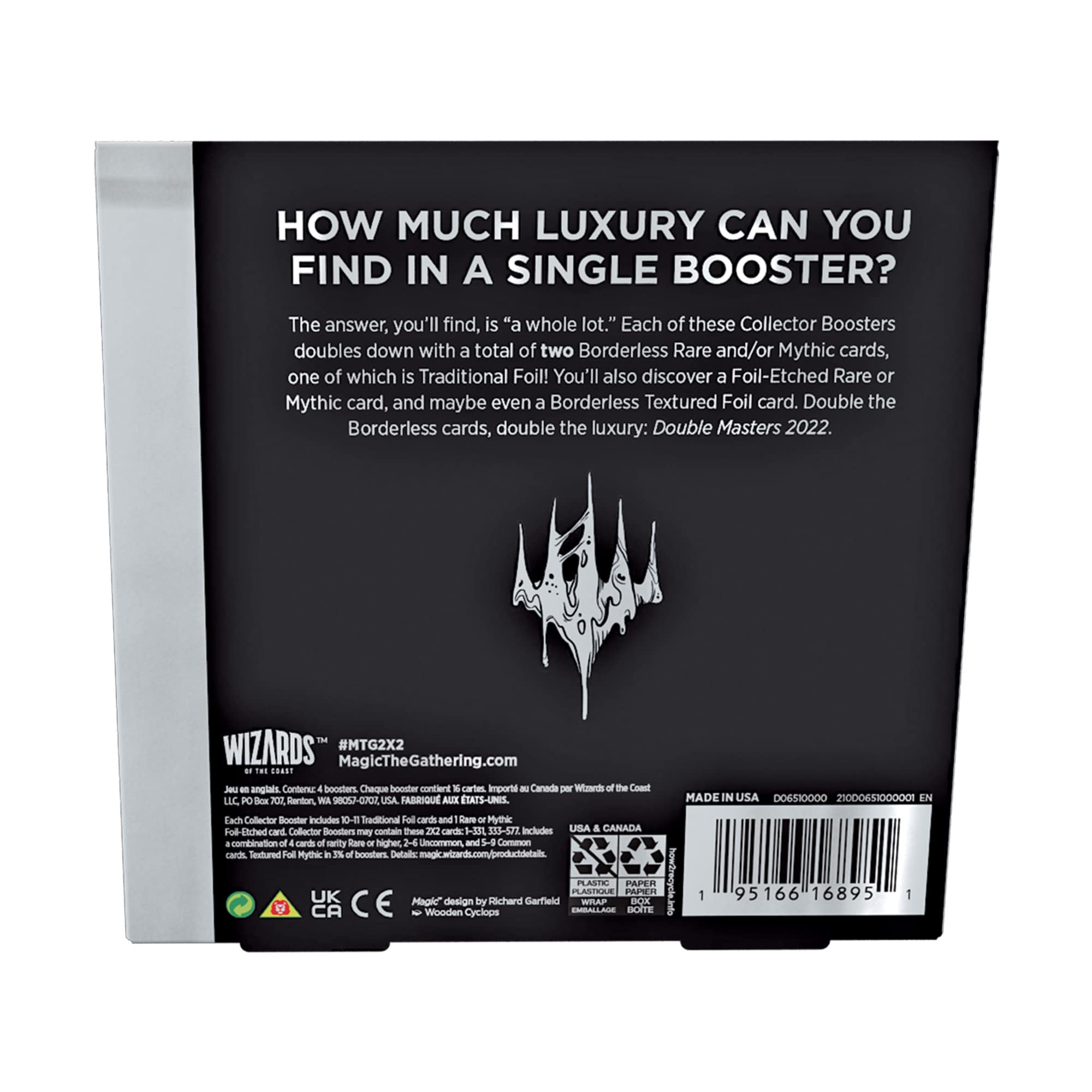 Magic: The Gathering Double Masters 2022 Collector Booster Box - 4 Packs, 60 Premium MTG Cards for Collectors & Players | Perfect for Drafting, Tournaments & Gift Giving