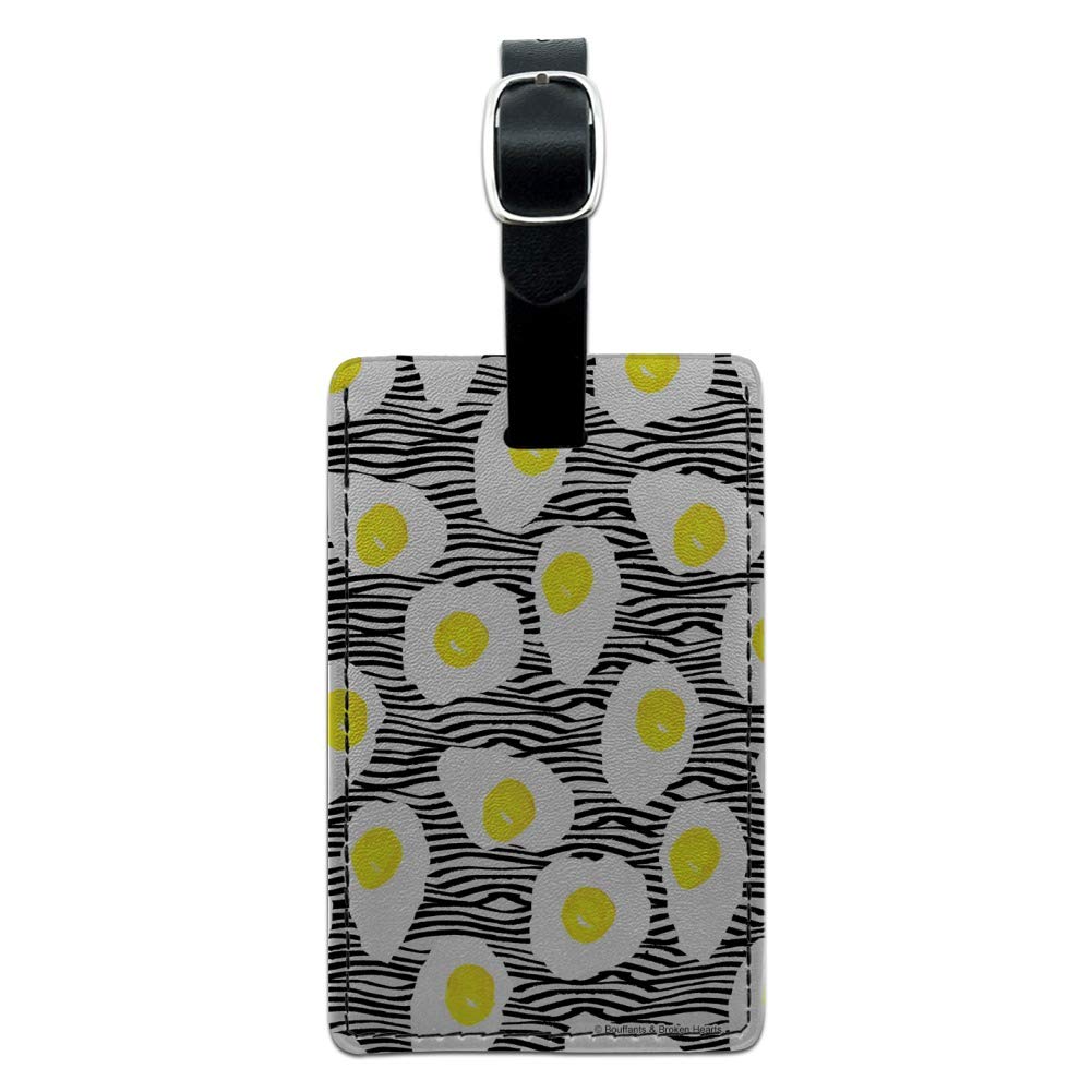 Rectangle Leather Luggage Tag with ID Holder - Durable Suitcase Name Tag for Travel Bags & Carry-Ons - Perfect for Business Trips, Vacations and Airport Identification