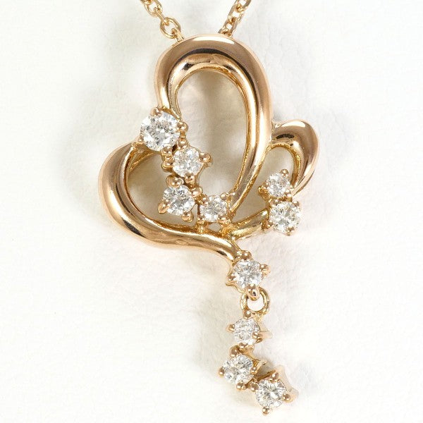 18K Pink Gold Diamond Necklace for Women - Elegant Pendant Jewelry Gift for Anniversary, Wedding & Special Occasions