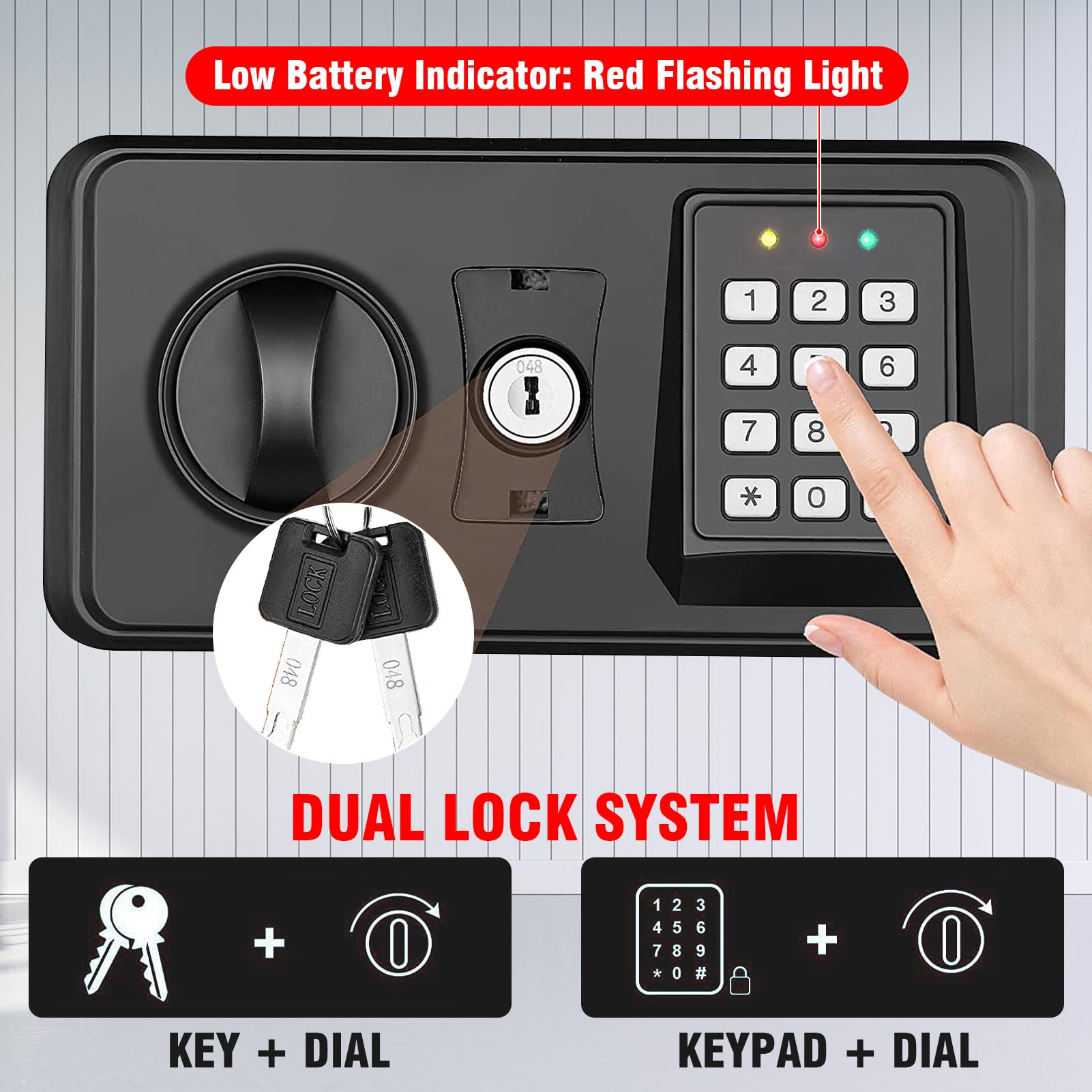 1.7 Cubic Foot Fireproof Deposit Safe Box with Drop Slot - Business Depository Safety Box with Combination Lock for Cash, Money, Mail, Keys & Guns - Wall or Floor Mountable - Ideal for Offices, Retail Stores & Home Security