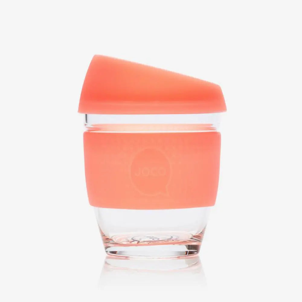 Joco 8oz Reusable Glass Cup - BPA-Free, Dishwasher Safe, Eco-Friendly Drinking Glass for Coffee, Tea, and Juice | Perfect for Home, Office, and Outdoor Use
