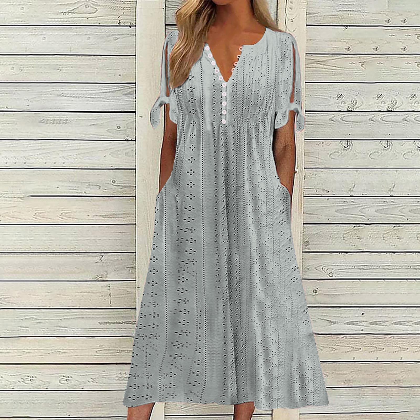 2024 Women's Beach Dresses - Short Sleeve Maxi Summer Dresses for Vacation & Casual Wear | Perfect for Seaside Getaways, Pool Parties & Summer Outings