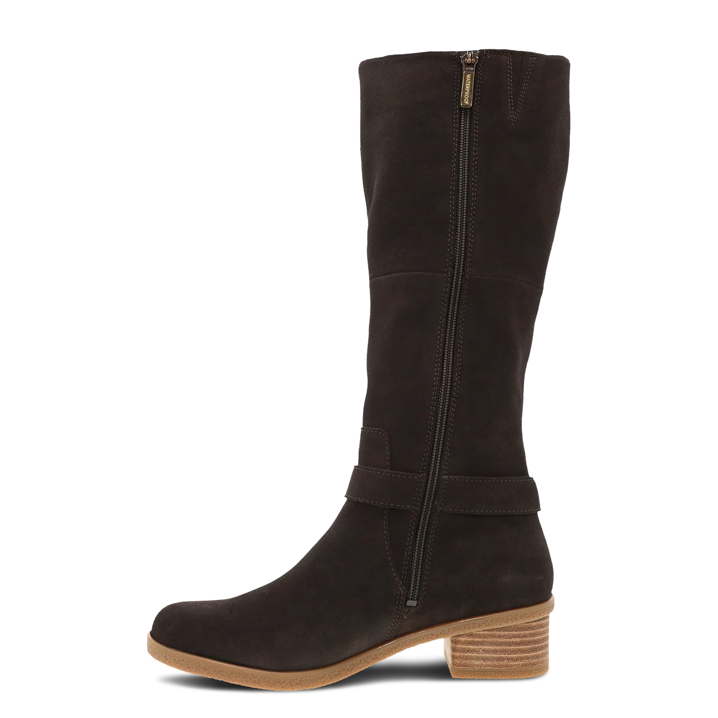 Dansko Dalinda Women's Waterproof Leather Tall Boots - Fashionable Rubber Outsole & Stacked Heel for All-Weather Wear | Perfect for Work, Outdoor Adventures & Winter Fashion