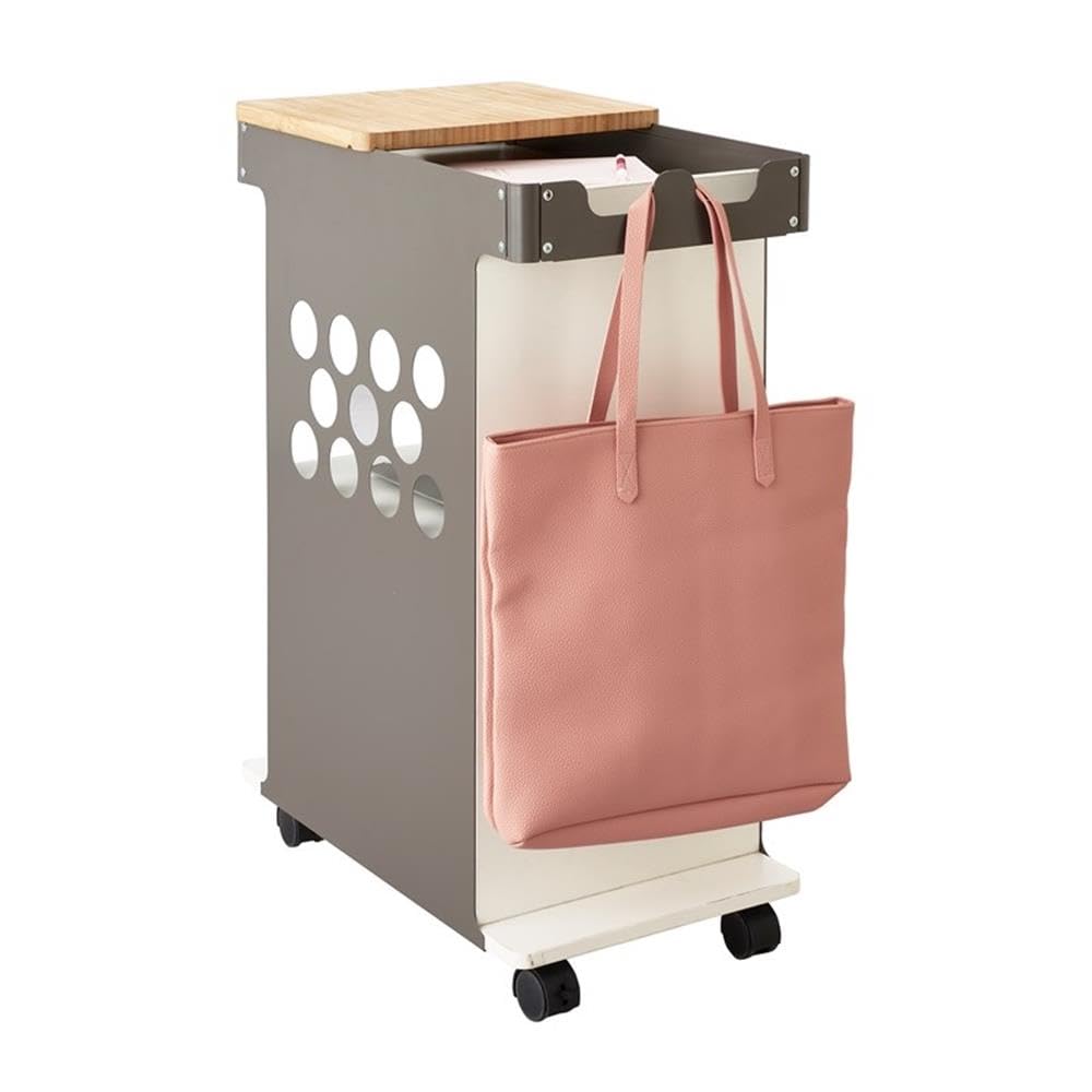 UrbanPro Mini Rolling Storage Cart with Steel Panels - Compact Mobile Organizer for Kitchen, Bathroom, Office & Dorm Room - Silver Finish