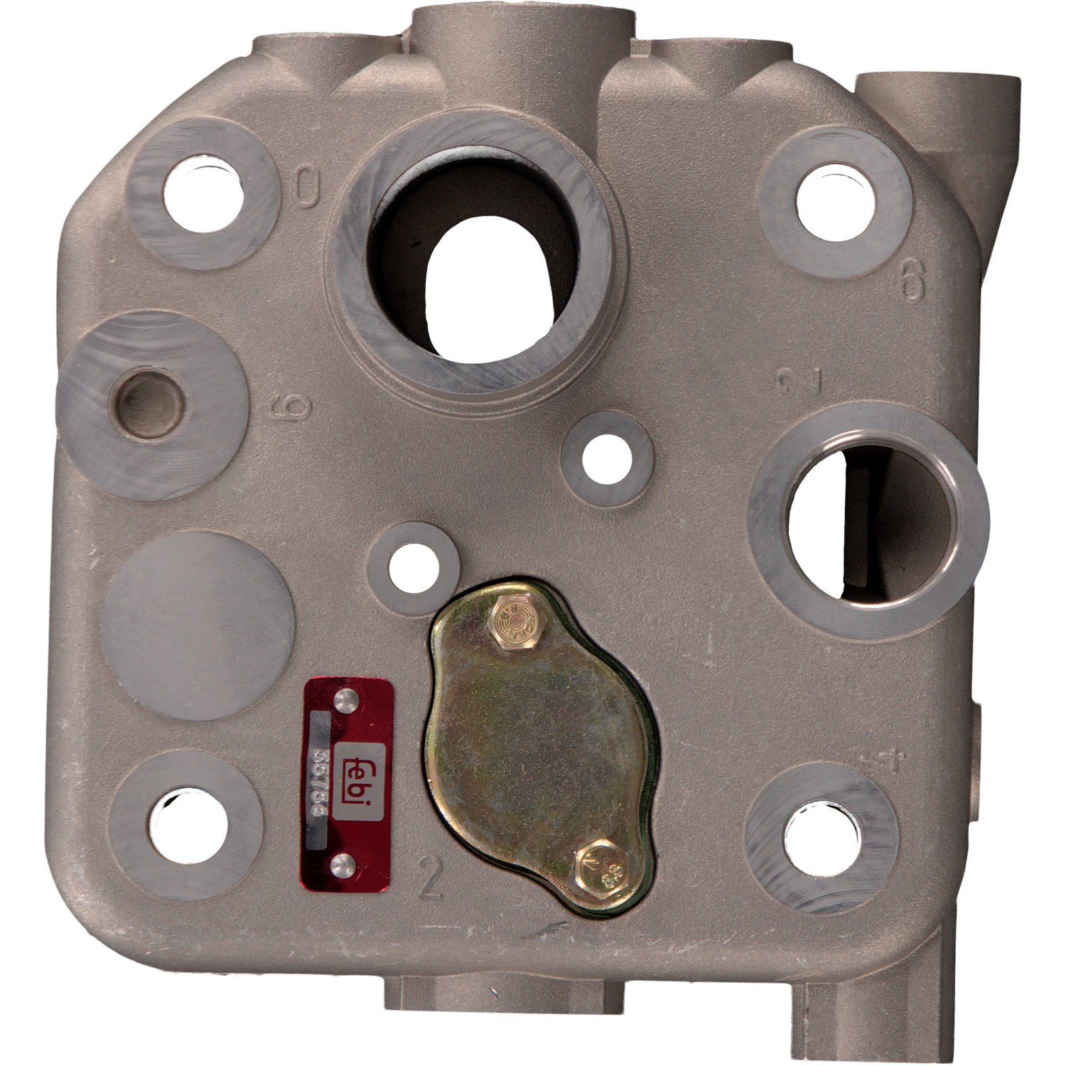 febi bilstein 35756 Air Compressor Cylinder Head - No Valve Plate Included - Replacement Part for Industrial & DIY Air Compressors - Pack of 1 - Perfect for Repair & Maintenance