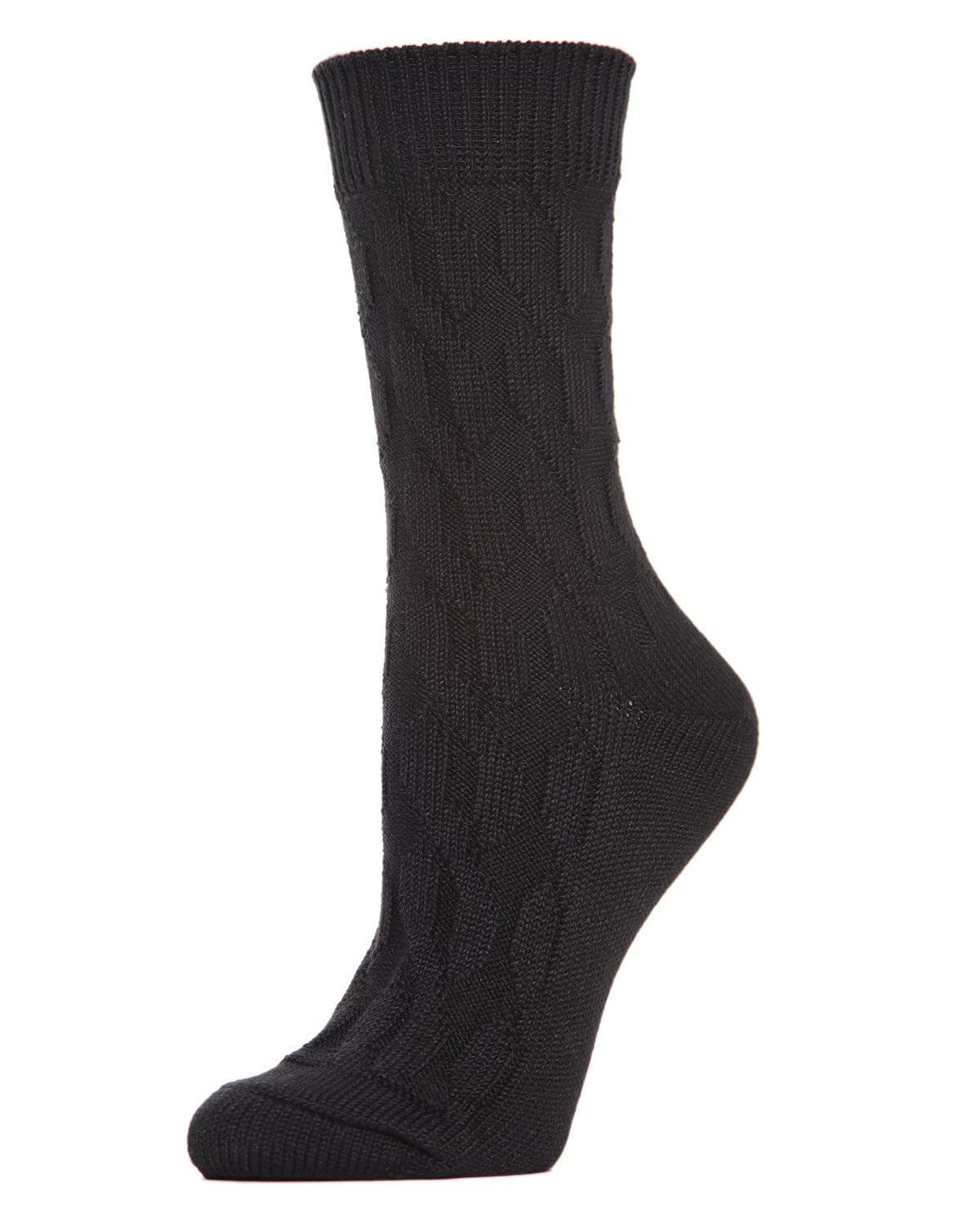 MeMoi Women's Neutral Twisted Knit Boot Socks - Cozy Essential Winter Socks for Boots, Shoes & Cold Weather Outfits