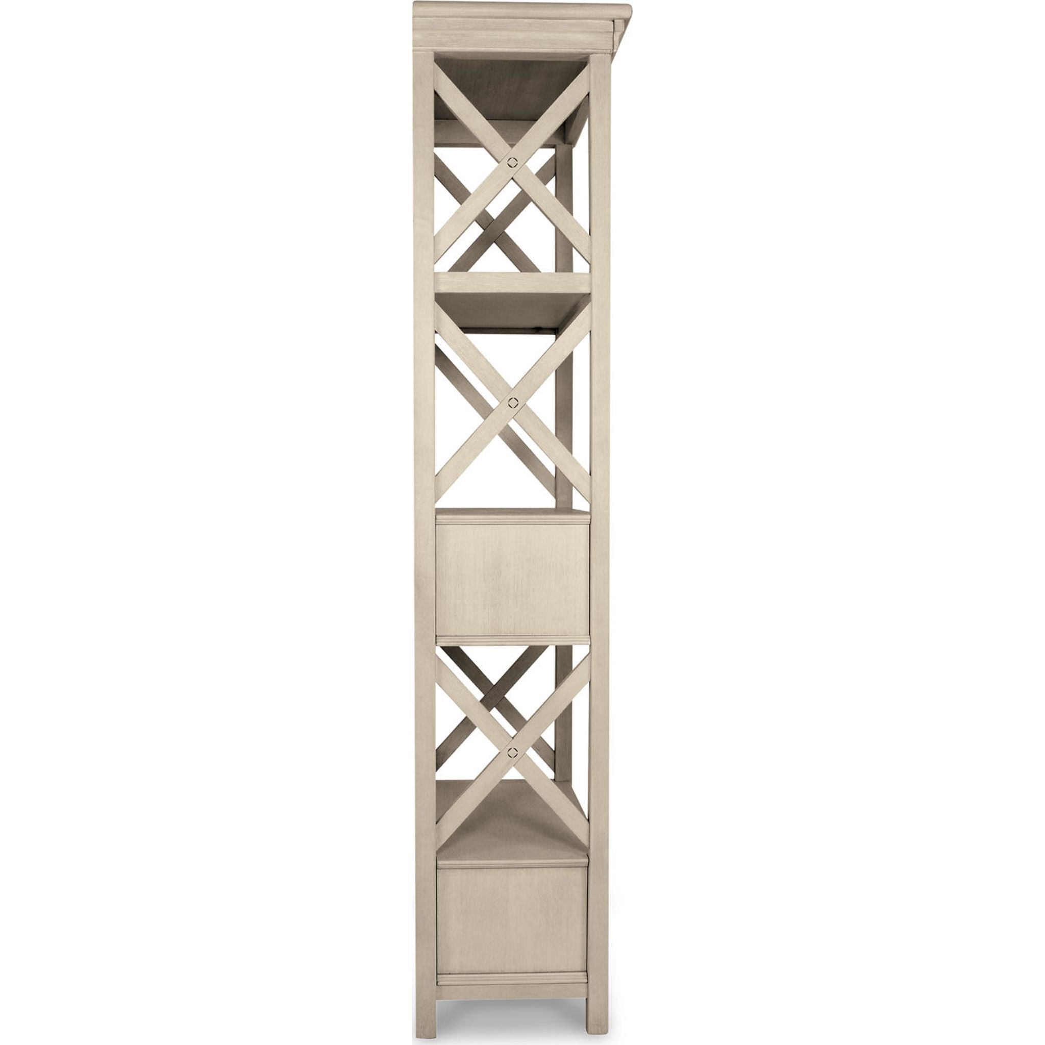 Bolanburg Antique White Display Cabinet - Elegant Glass Door Showcase for Living Room, Dining Room, or Office Decor (Model D647 76)