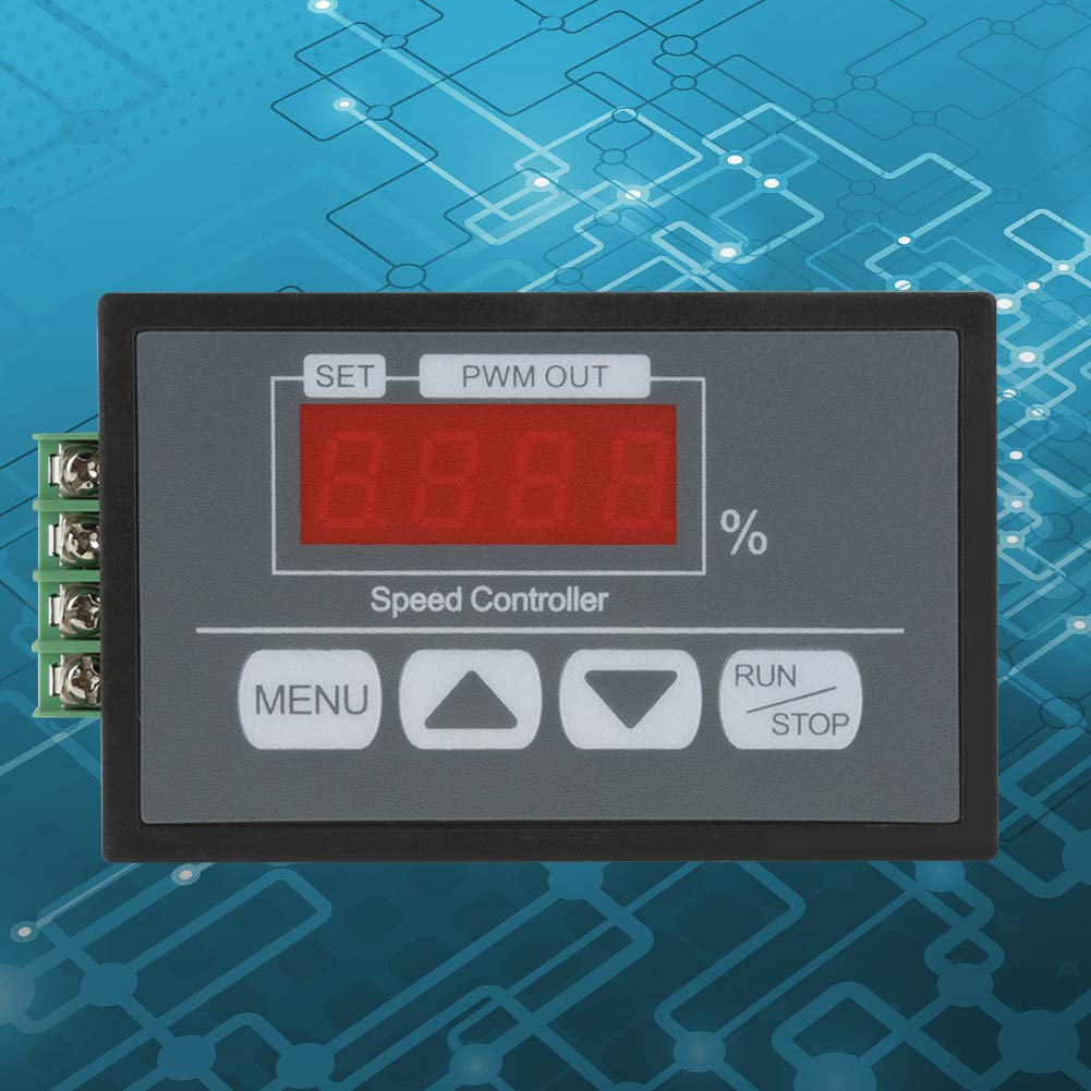 Digital Motor Speed Controller 6-60V with LCD Display - DC Motor Regulator for Slow Start/Stop - Perfect for CNC Machines, 3D Printers & DIY Projects