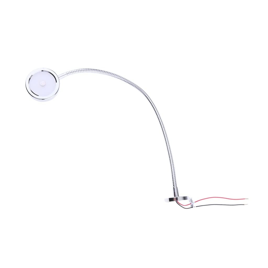 12V Interior LED Reading Light with Touch Switch - Adjustable Rotating Lamp for Marine, Boat, RV, Camping & Home Use