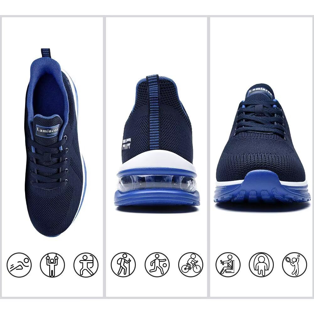 Lamincoa Women's Lightweight Running Shoes - Breathable Mesh Sneakers with Air Cushion for Walking, Tennis, Gym Workout & Sports | Non-Slip Comfort for Active Lifestyles
