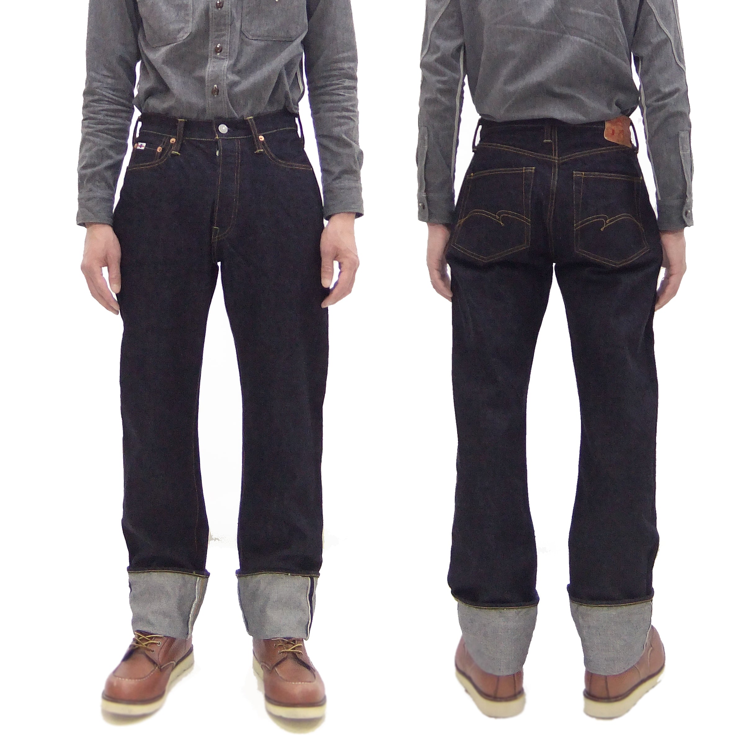 Studio D'artisan Men's Regular Straight Fit 15oz Japanese Selvedge Denim Jeans - Button Fly, One Wash (SDA SD-101) | Premium Raw Denim for Casual Wear & Vintage Style
