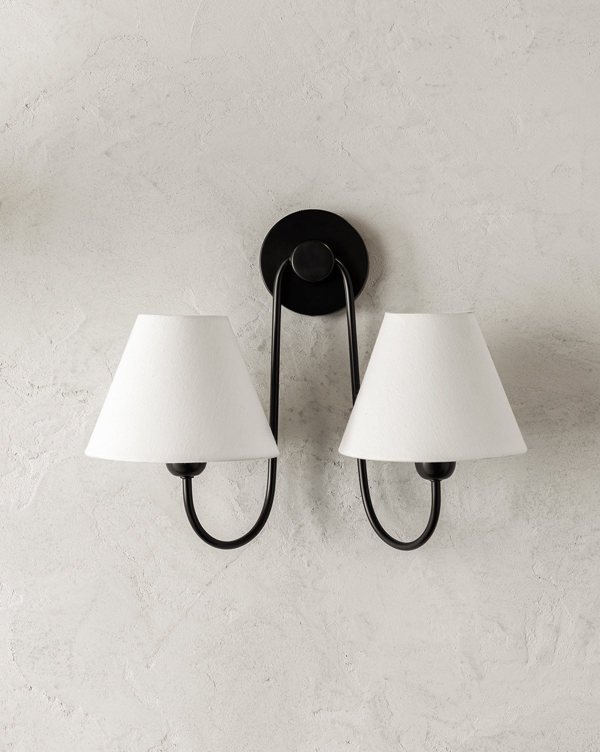 Wainwright Double Swoop Wall Sconce - Elegant Vintage Style Light Fixture for Bedroom, Living Room & Hallway Decor