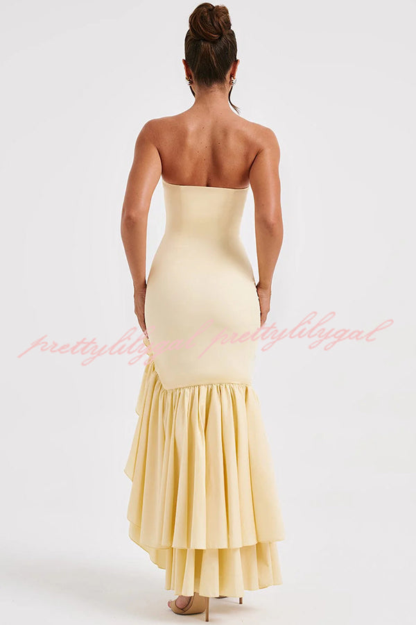 Sexy Off Shoulder Slim Fit Irregular Hem Maxi Dress for Women - Elegant Summer Beach Party & Evening Cocktail Dress