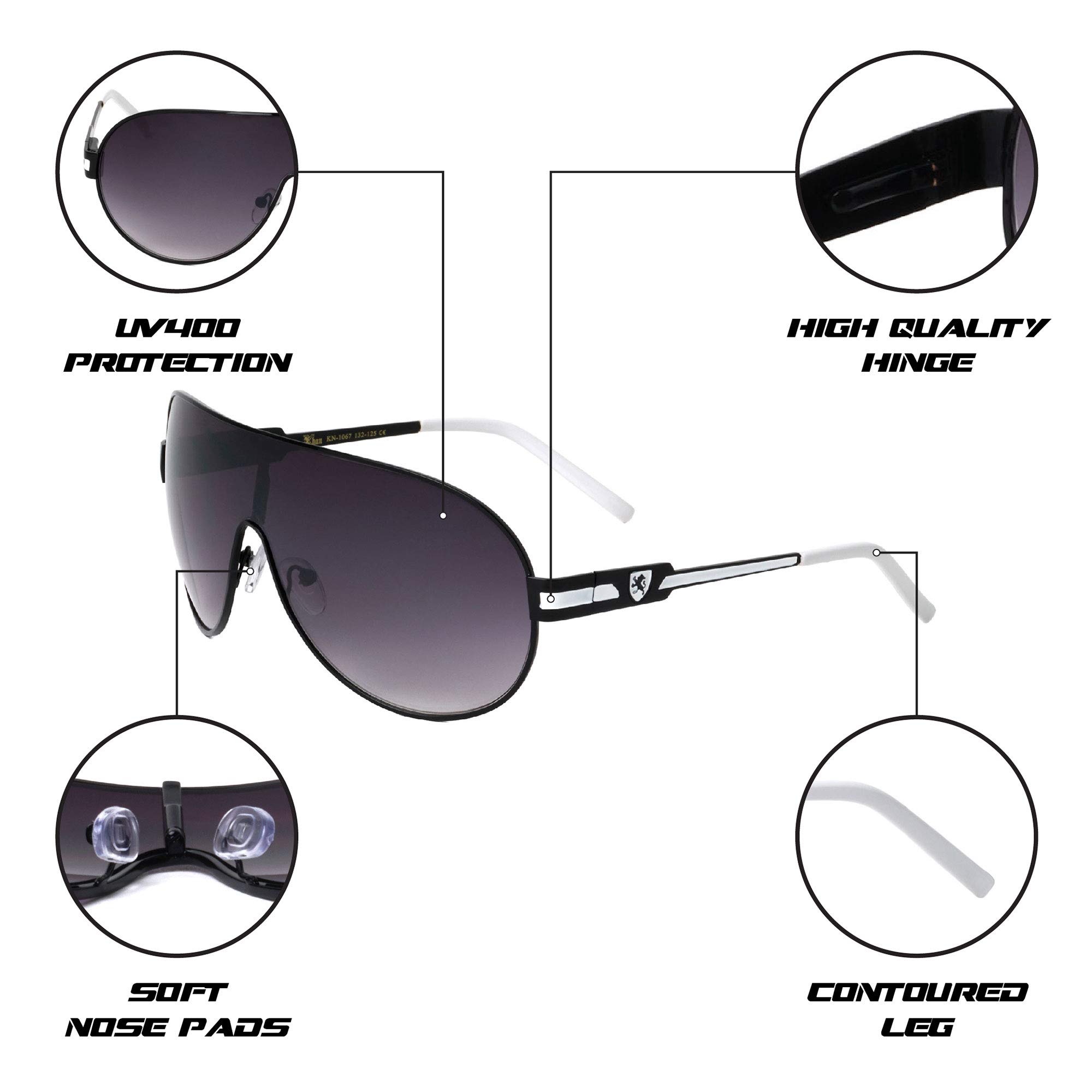 Indy - One Piece Shield Sunglasses for Men & Women | UV400 Protection, Polarized Lenses, Lightweight & Durable | Perfect for Driving, Running, Outdoor Sports & Fashion
