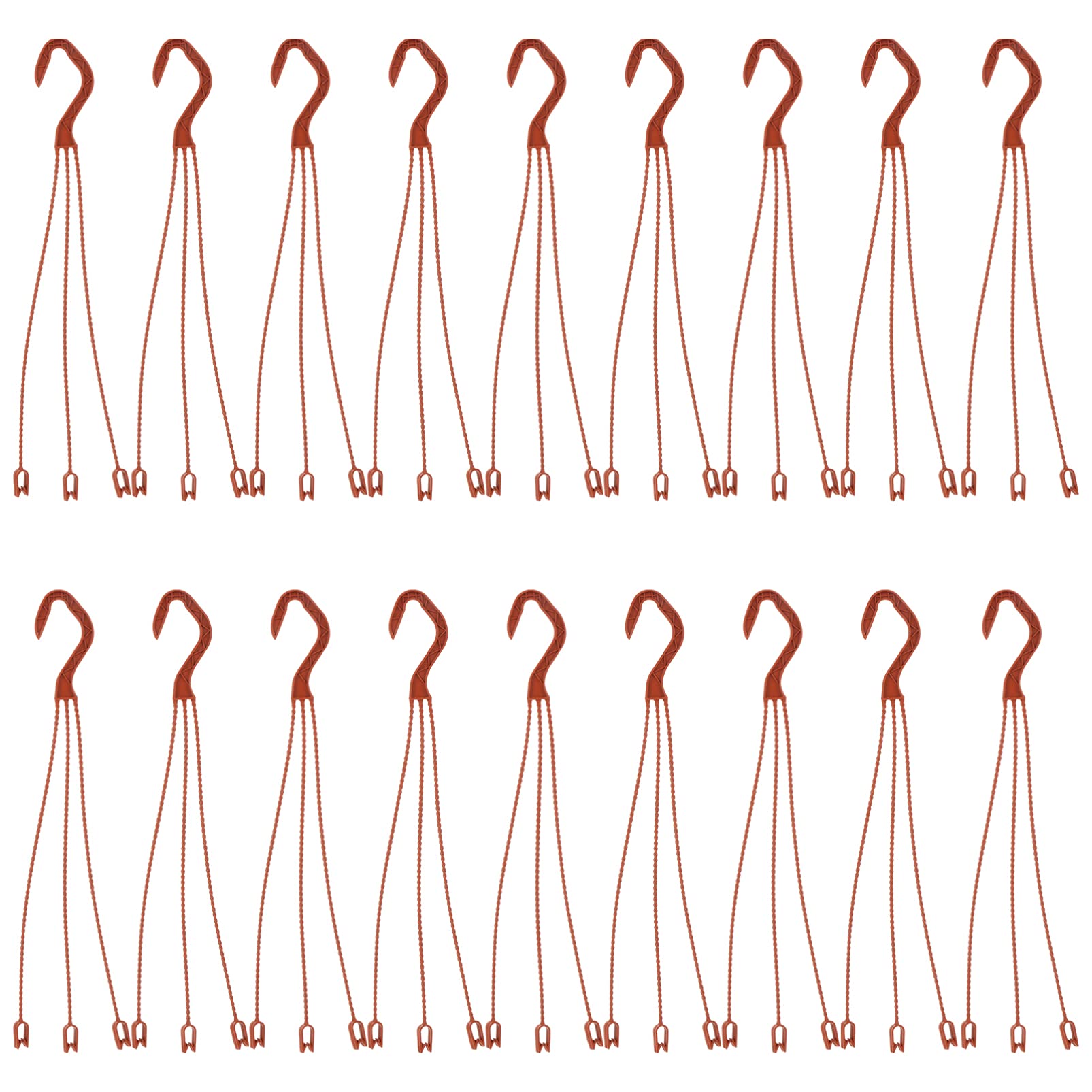 DOITOOL 50Pcs Heavy Duty Plastic Hanging Basket Hooks - Plant Hangers for Outdoor Garden, Balcony & Patio - Perfect for Hanging Flower Pots, Bird Feeders, Lanterns & Decorative Planters (Medium Size) - Ideal for Home Gardening, Backyard Decor & Outdoor Hanging Decorations