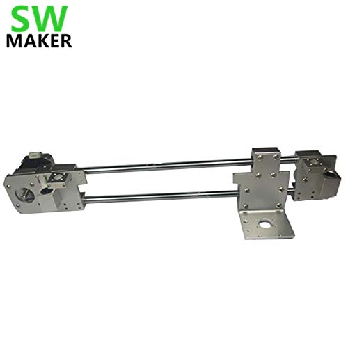 Reprap Prusa i3 3D Printer Parts - Aluminum Alloy X Carriage, X End Idler & Motor Mount (No Motor) - Black/Silver for DIY 3D Printer Upgrades & Repairs