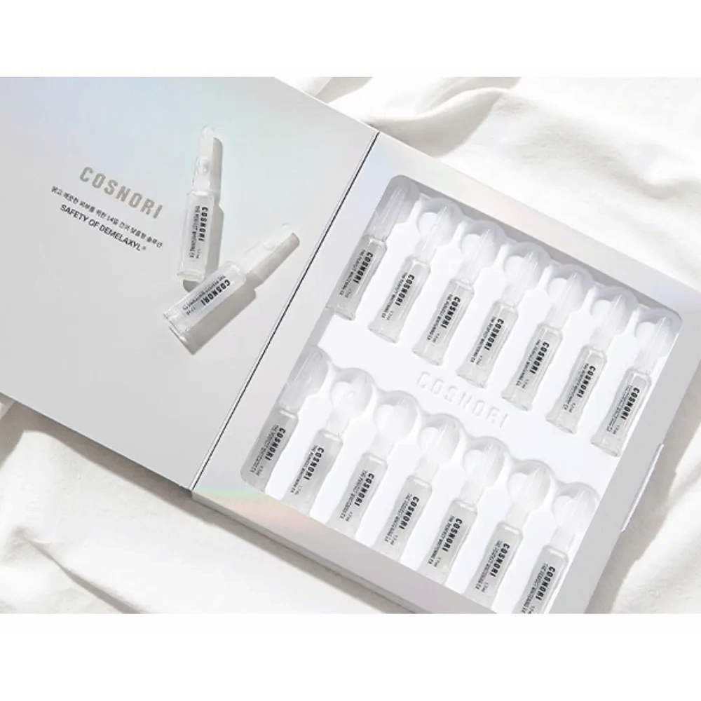 COSNORI Brightening Ampoule 1.7ml x 14 Packs - Skin Whitening Serum for Face, Dark Spots & Hyperpigmentation - Perfect for Night Routine & Glowing Skin Care