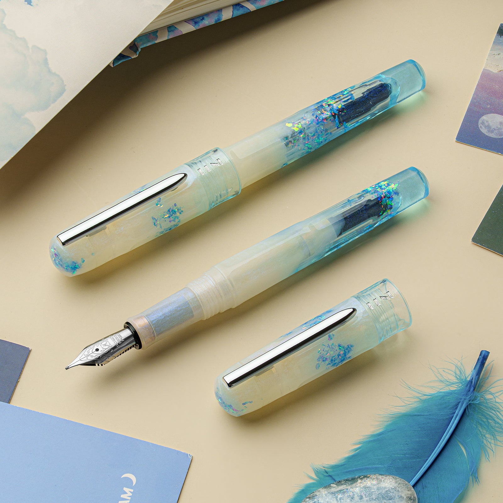 Benu Talisman Fountain Pen - Elegant Moonshine Design, Premium Writing Instrument for Calligraphy & Gift Giving - Perfect for Journaling, Note Taking & Special Occasions
