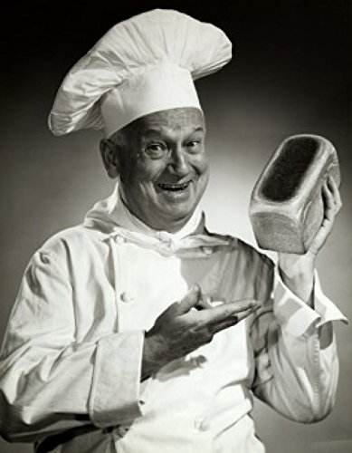 Professional Baker Portrait with Fresh Bread - Premium 18x24 Poster Print for Kitchen Decor, Bakery Display & Home Wall Art