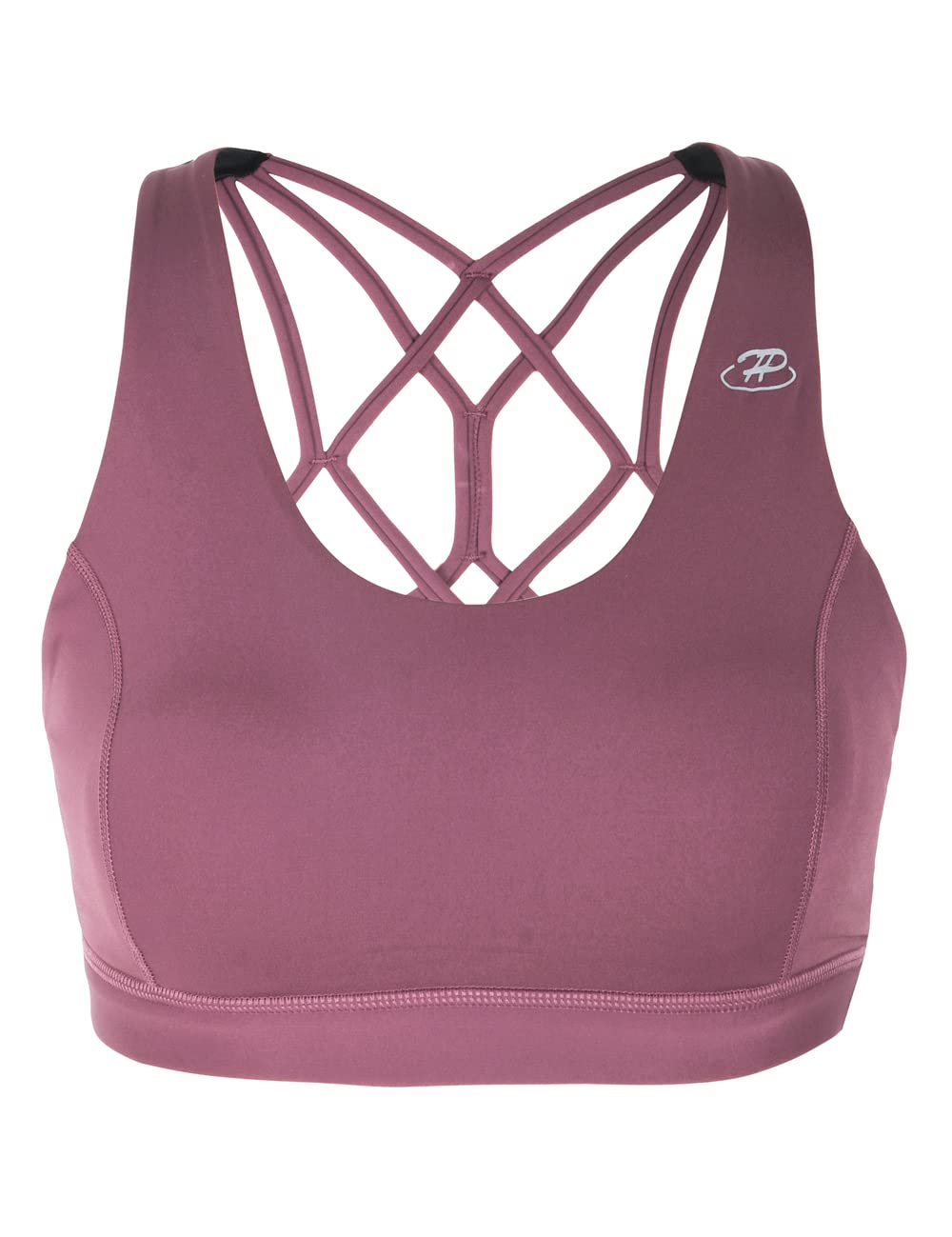 Women's Low Support Padded Sports Bras - Strappy Criss-Cross Back for Yoga & Workout