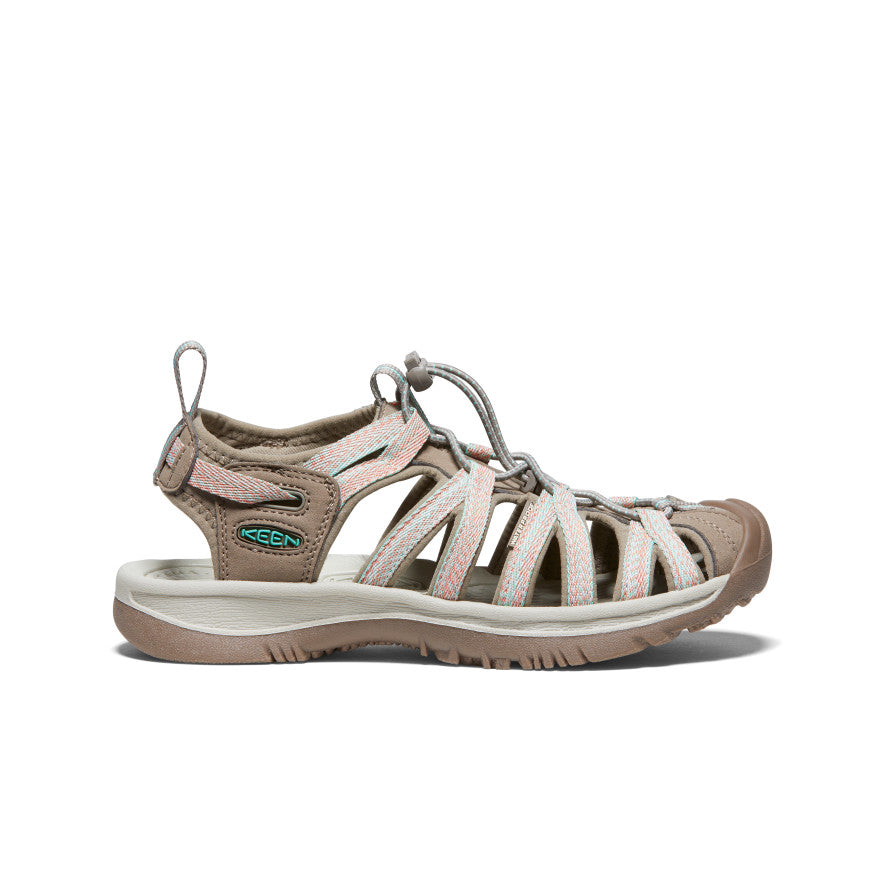 Women's Whisper Comfortable Sandals in Taupe & Coral | Stylish Summer Footwear for Beach, Travel & Casual Outings