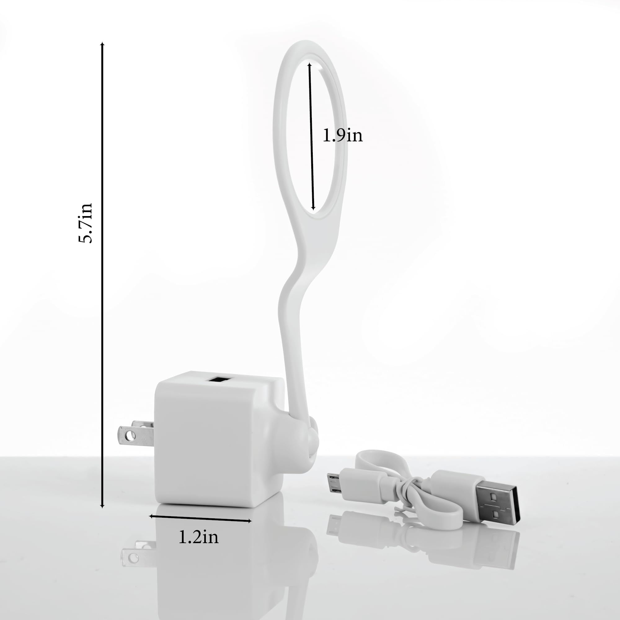 360° Adjustable USB Wall Charger Holder for Nest Cam Indoor Camera - 2 Pack White AC Outlet Mount with Ball Joint (Perfect for Home Security & Smart Device Charging)