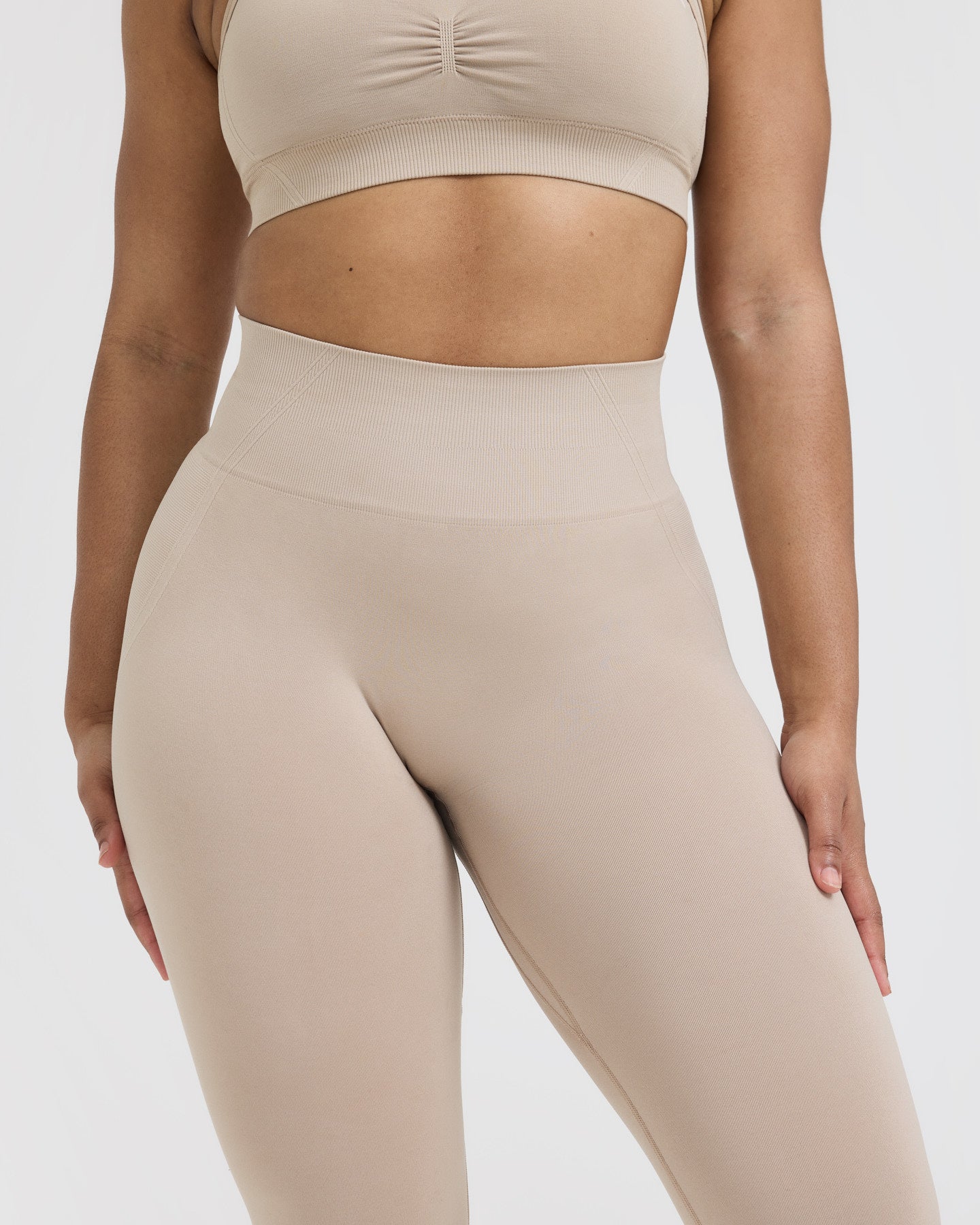 Effortless Seamless Leggings for Women - Mushroom Brown High Waist Yoga Pants | Perfect for Workout, Lounge & Everyday Wear