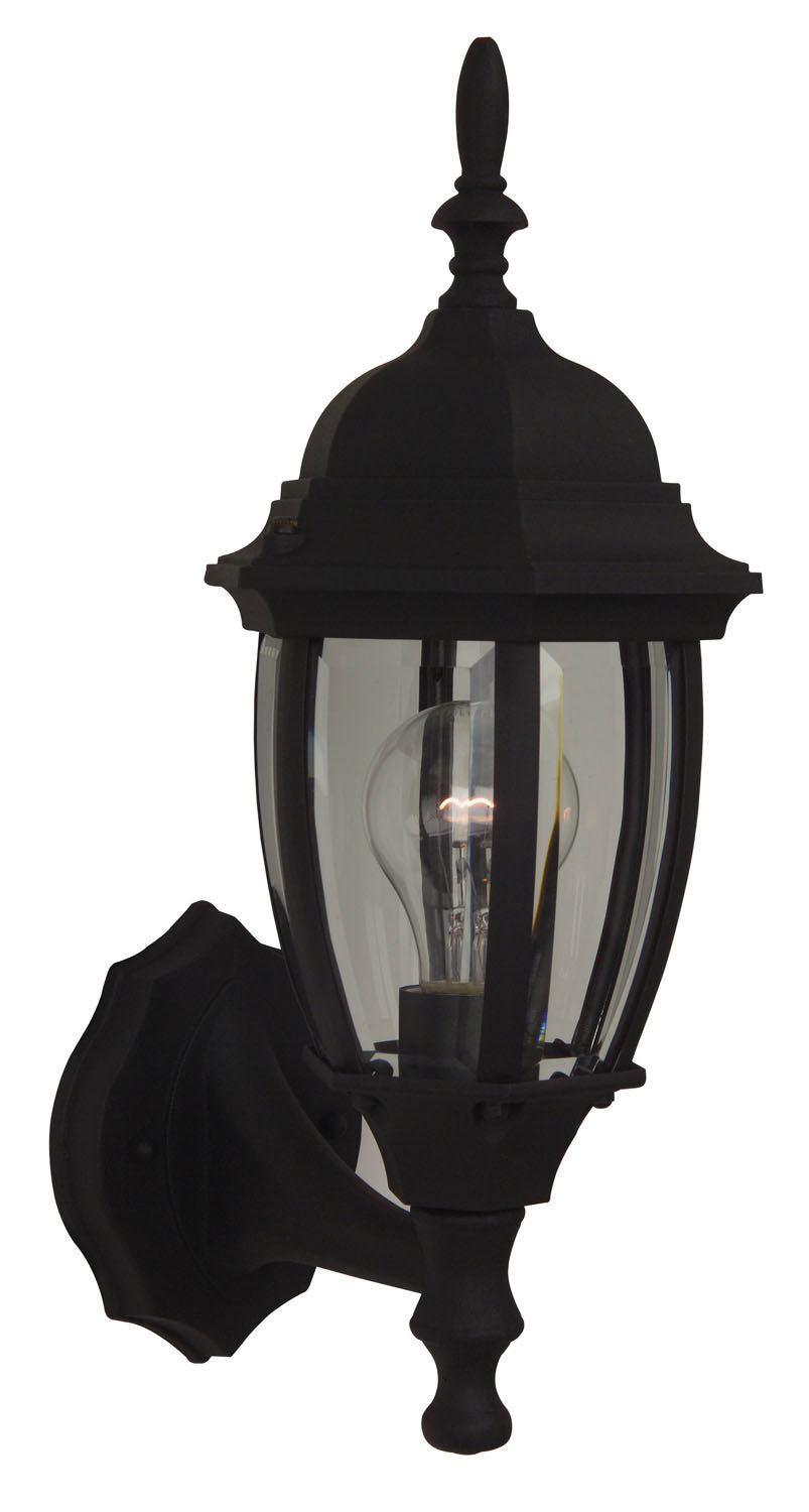 Textured Black Bent Glass Cast Single Light Wall Sconce - Modern Lighting Fixture for Bedroom, Living Room, or Hallway