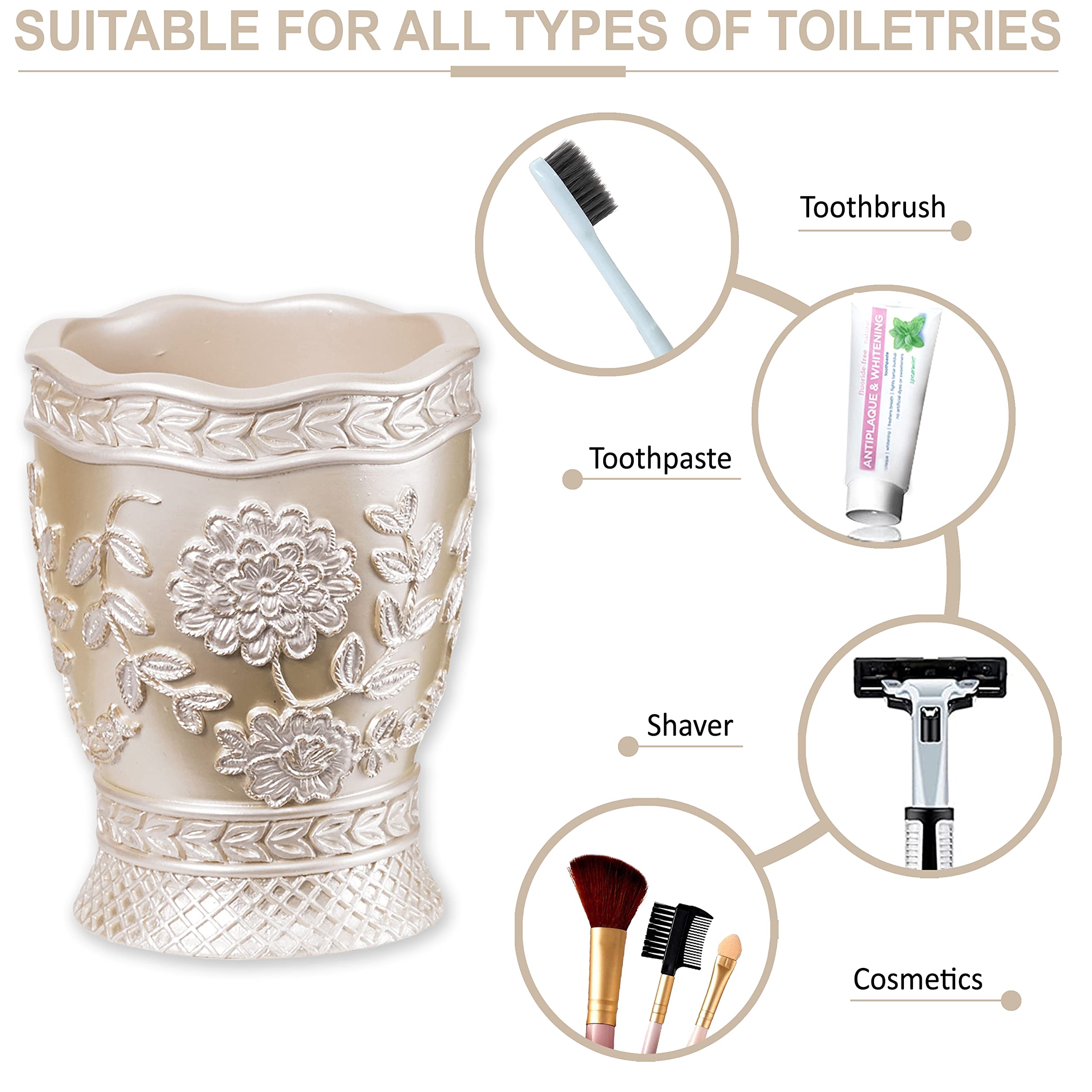 Premium Rose Vine Tumbler - 20oz Insulated Stainless Steel Cup with Lid & Straw, Beige-Taupe Color, Perfect for Coffee, Tea & Cold Drinks at Home, Office or Travel