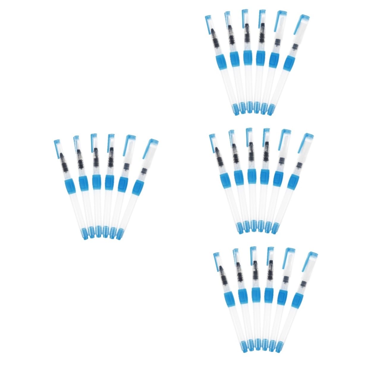 NUOBESTY 24 Pack Student Paint Brushes Set - Watercolor Paint Pens with Plastic Tips for Hand Drawing & Ink Art - Perfect for School Projects, DIY Crafts, and Watercolor Painting