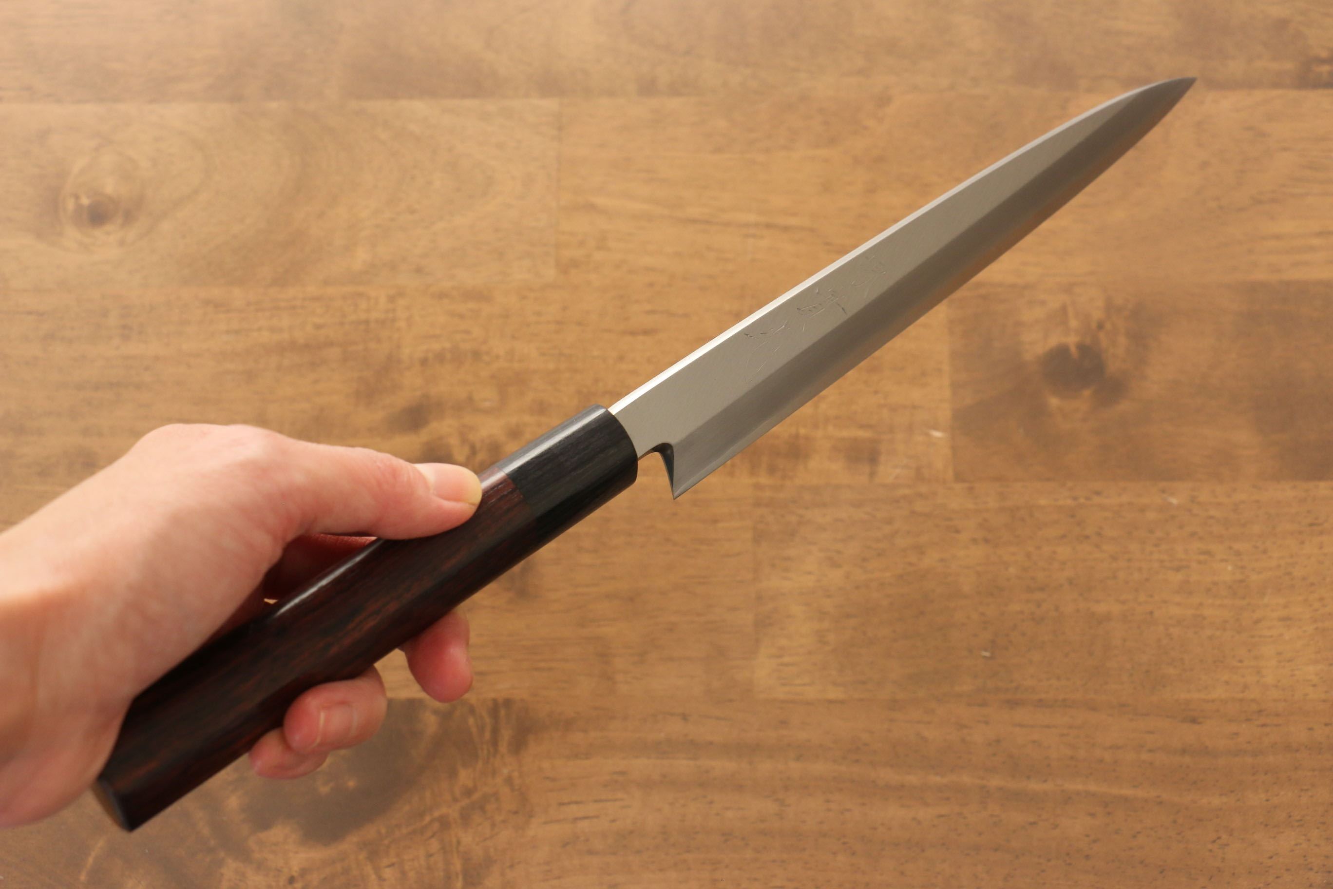 Premium Jikko Silver Steel No.3 Yanagiba Sushi Knife 210mm - Japanese Shitan Handle - Professional Sushi & Sashimi Chef Knife for Precision Cutting & Food Presentation