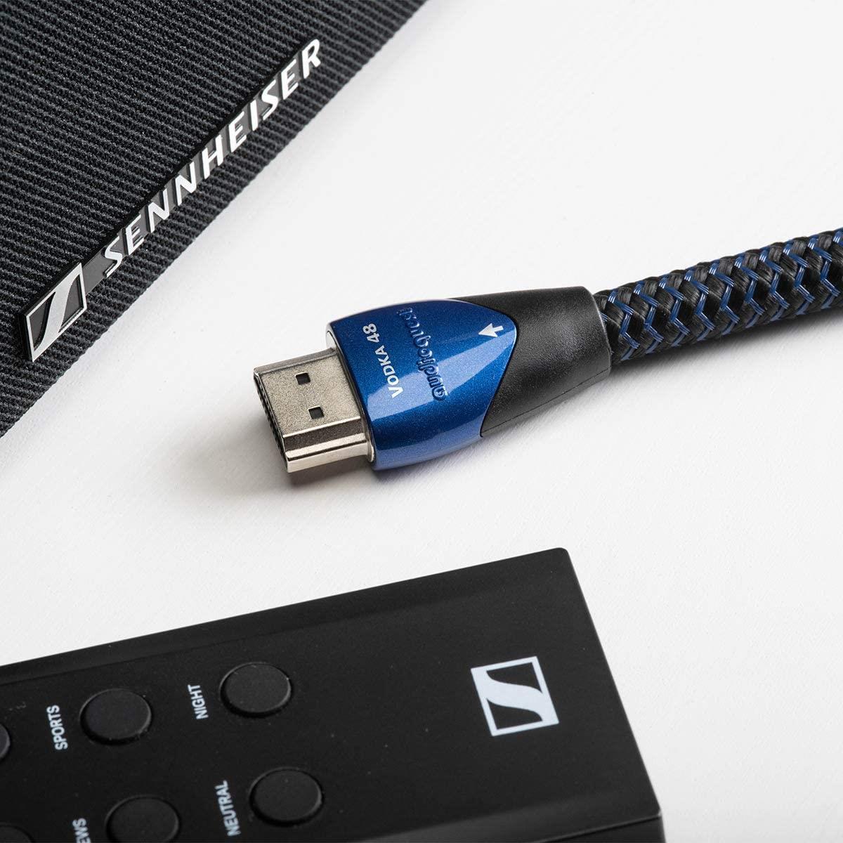 AudioQuest Vodka 48 8K 10K 48Gbps HDMI Cable - Premium High-Speed HDMI 2.1 Cable for 8K/10K Ultra HD TVs, Gaming Consoles & Home Theater Systems