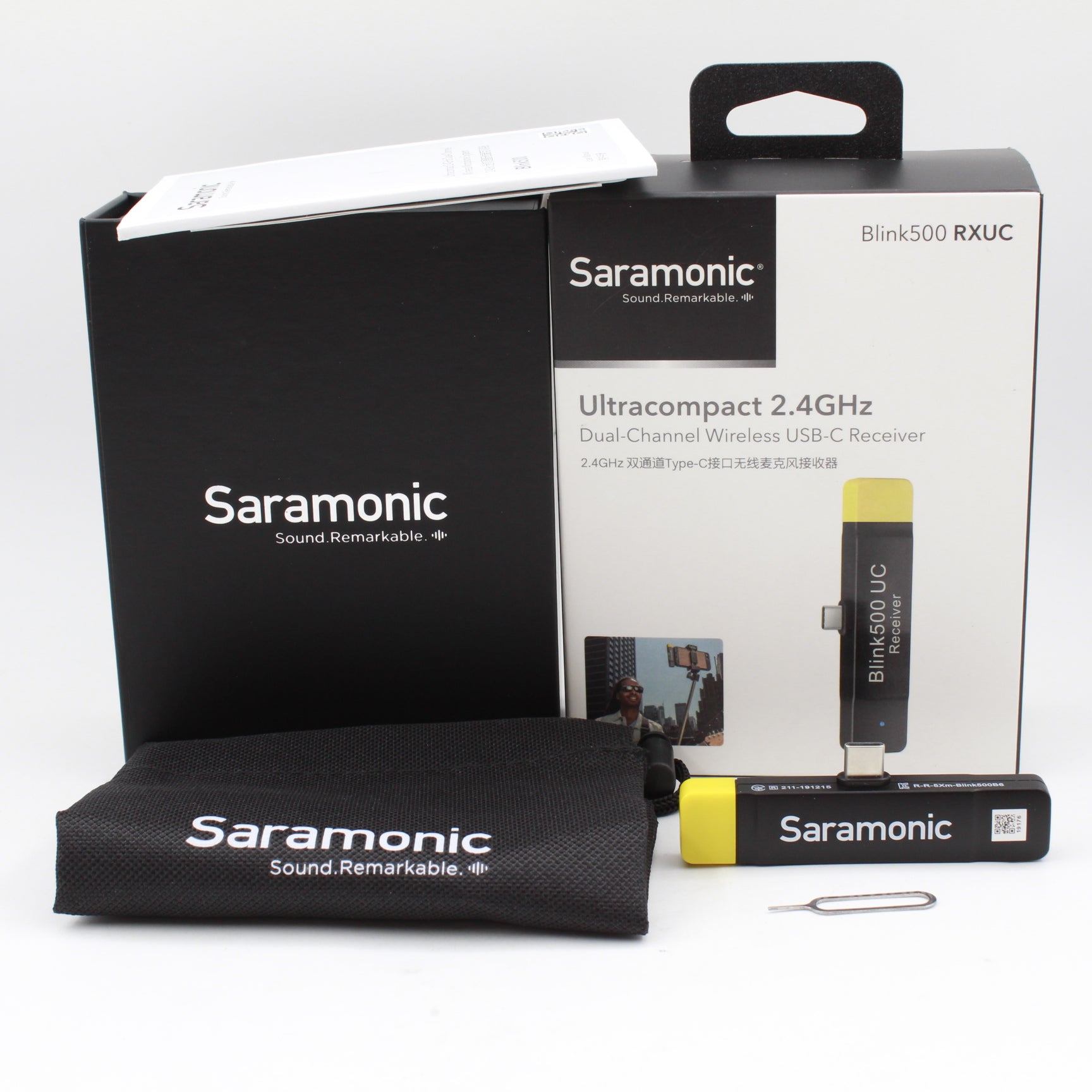 Saramonic Blink 500 RXUC Dual Channel 2.4GHz Wireless Receiver for USB-C Devices - Open Box Excellent Condition | Perfect for Podcasting, Vlogging & Live Streaming