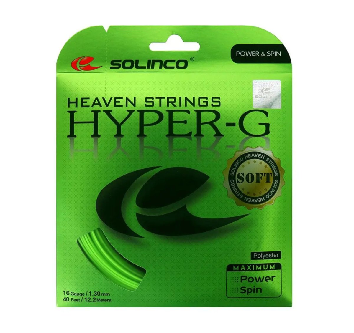 Solinco Hyper G Soft 17 Tennis String - High Performance Polyester String for Spin & Control | Perfect for Competitive Play & Recreational Tennis