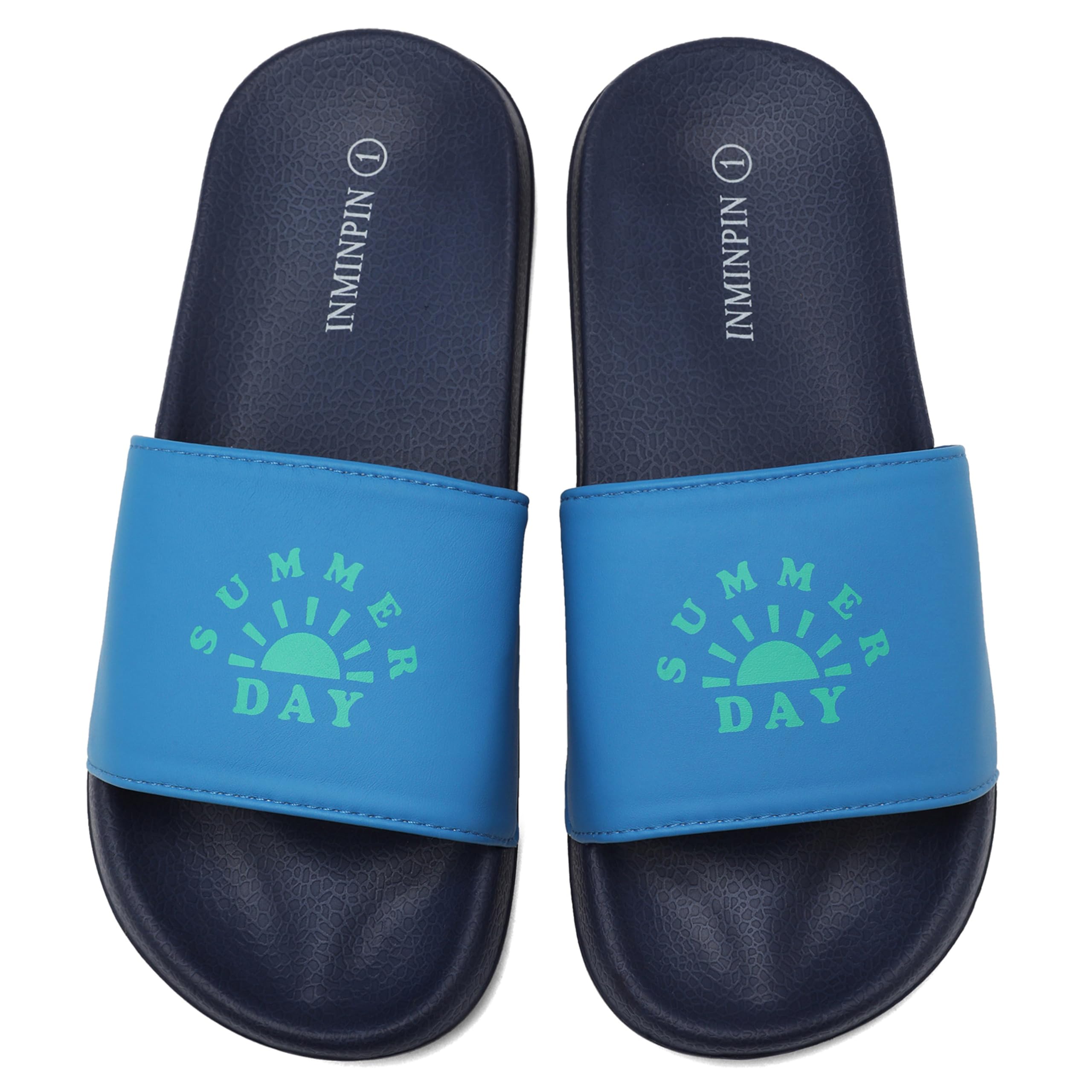 INMINPIN Kids Boys Girls Slides Sandals - Comfortable Non-Slip Beach Pool Shower Shoes for Indoor & Outdoor Use - Perfect for Summer, Swimming, Beach, and Playtime (Little Kid/Big Kid)